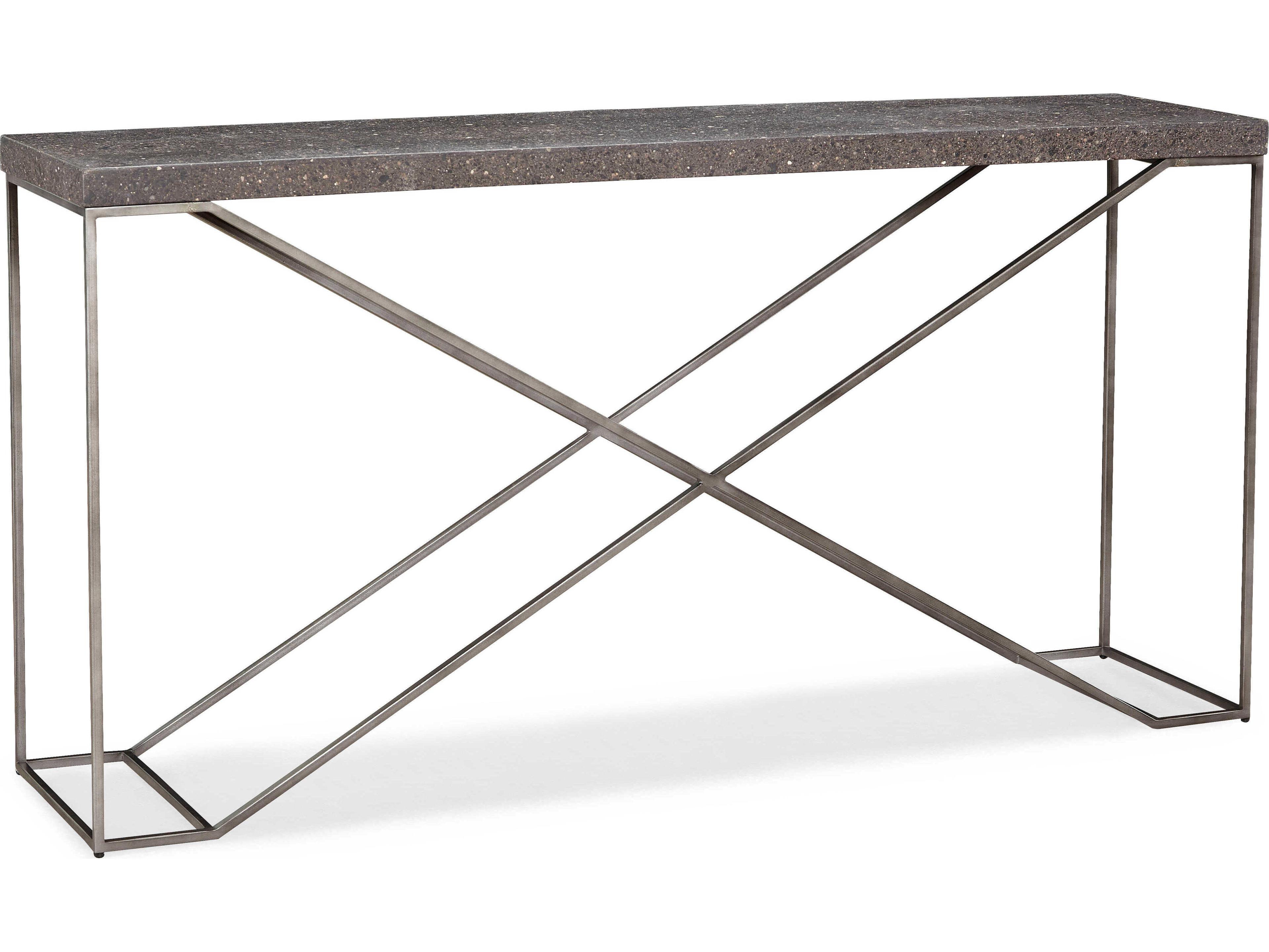 Nerani Rectangular Metal Dark Pewter Console Table