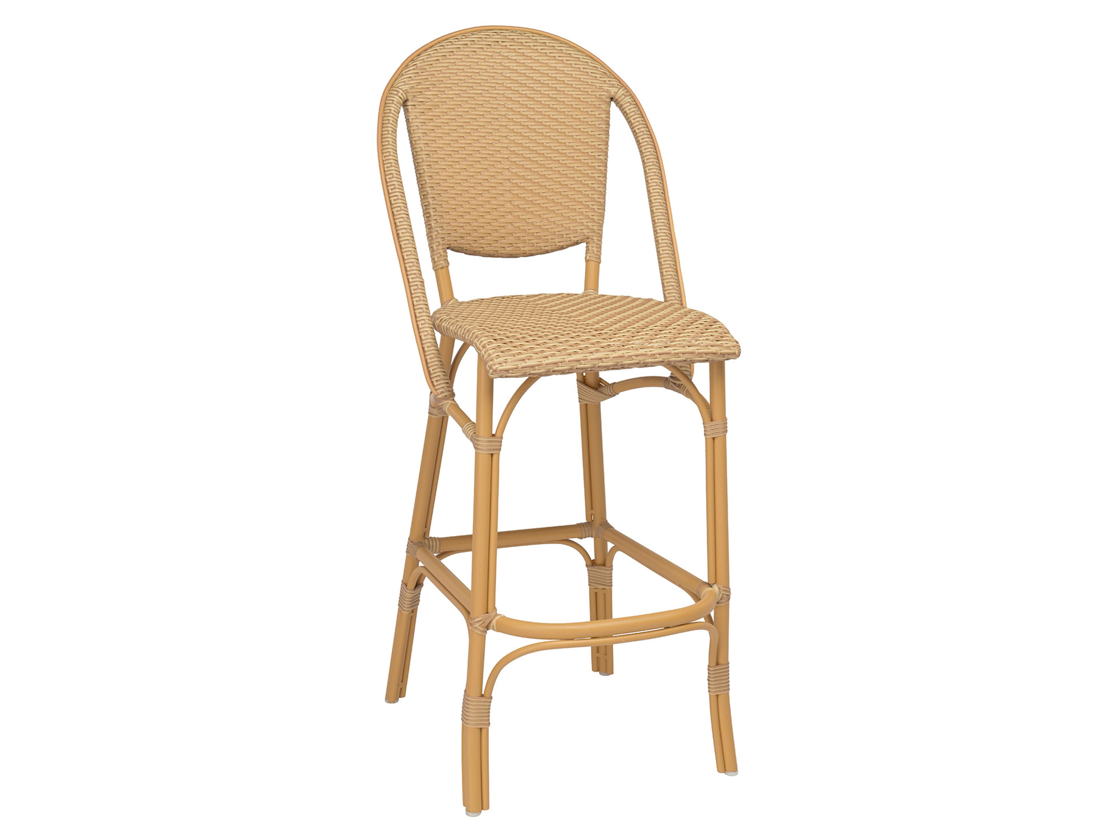 Alu Affaire Aluminum Wicker Bar Stool