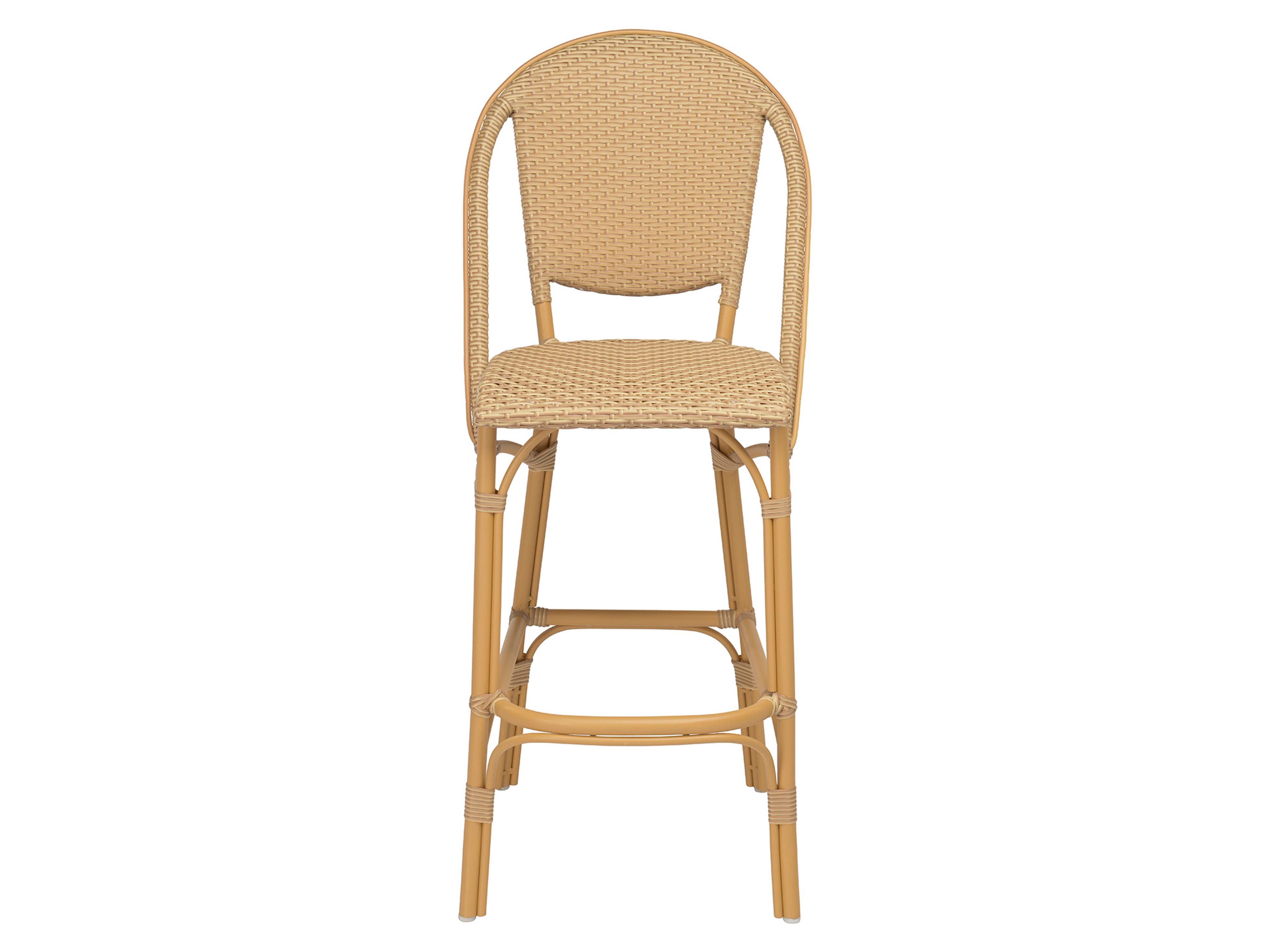 Sika Design Alu Affaire Aluminum Wicker Bar Stool