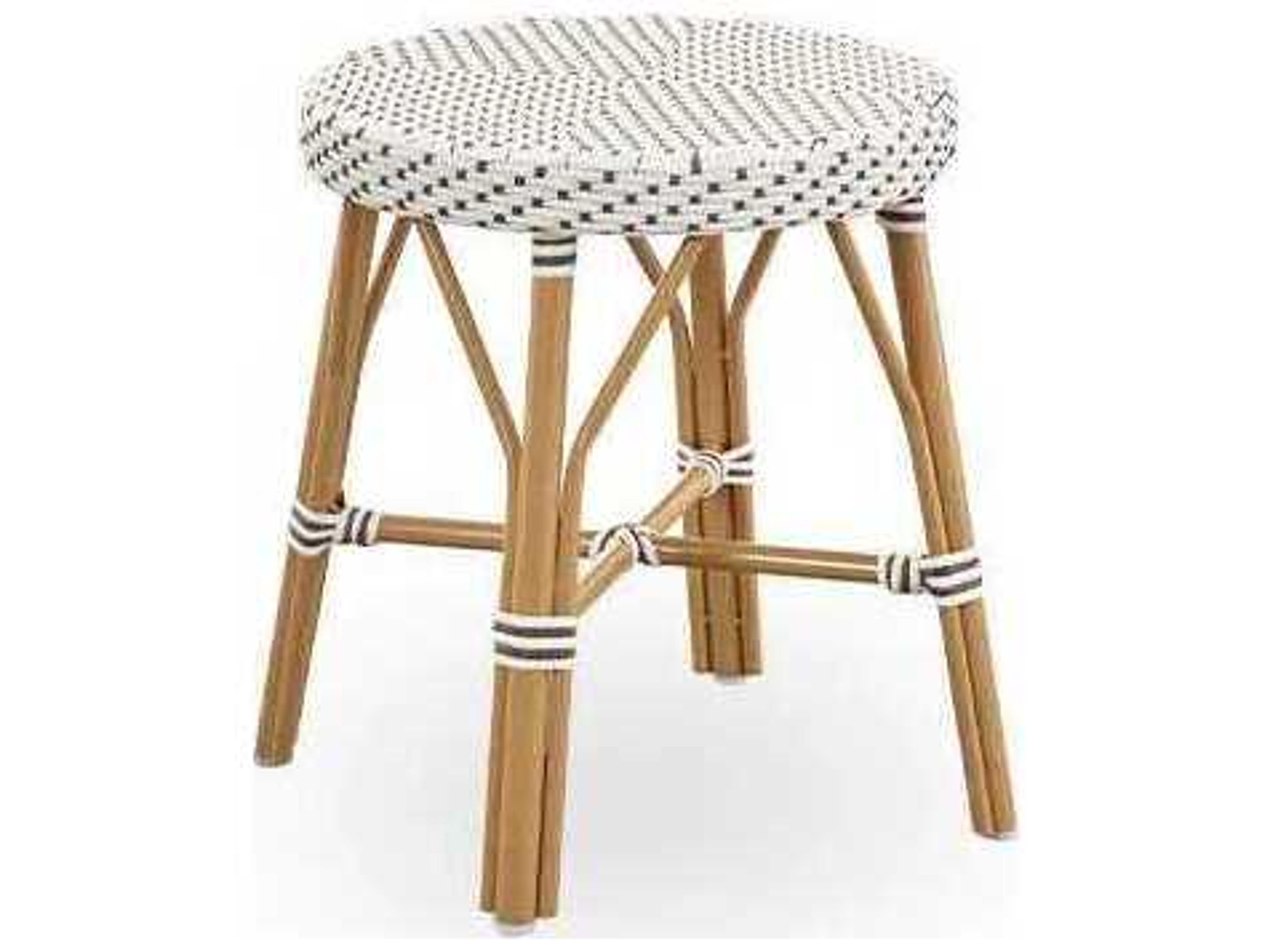 Alu Affaire Aluminum Natural White with Cappuccino dot Almond Simone Stool