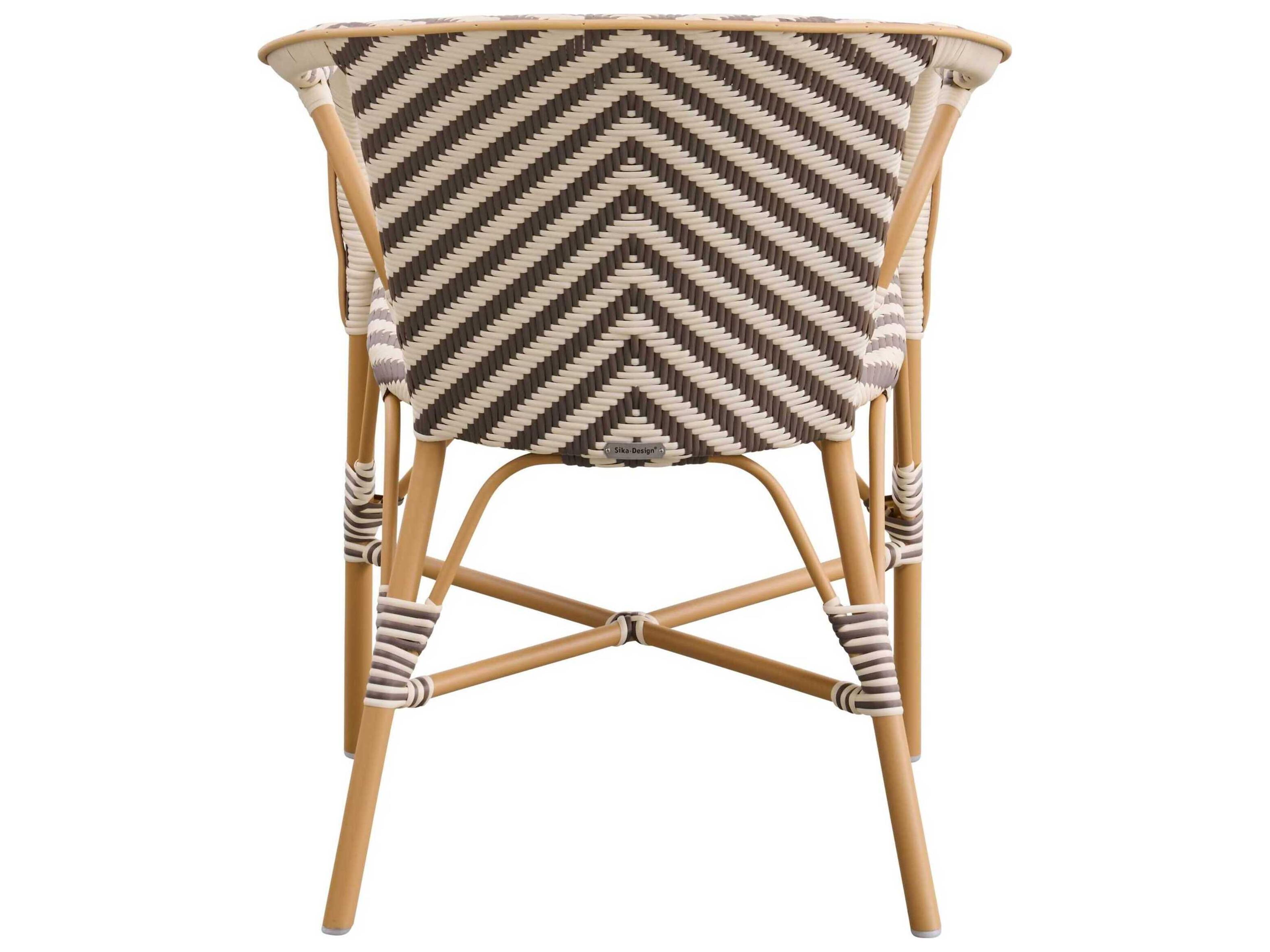 Sika Design Alu Affaire Madeleine Cappuccino Ivory Almond Aluminum Polypropylene Dining Chair