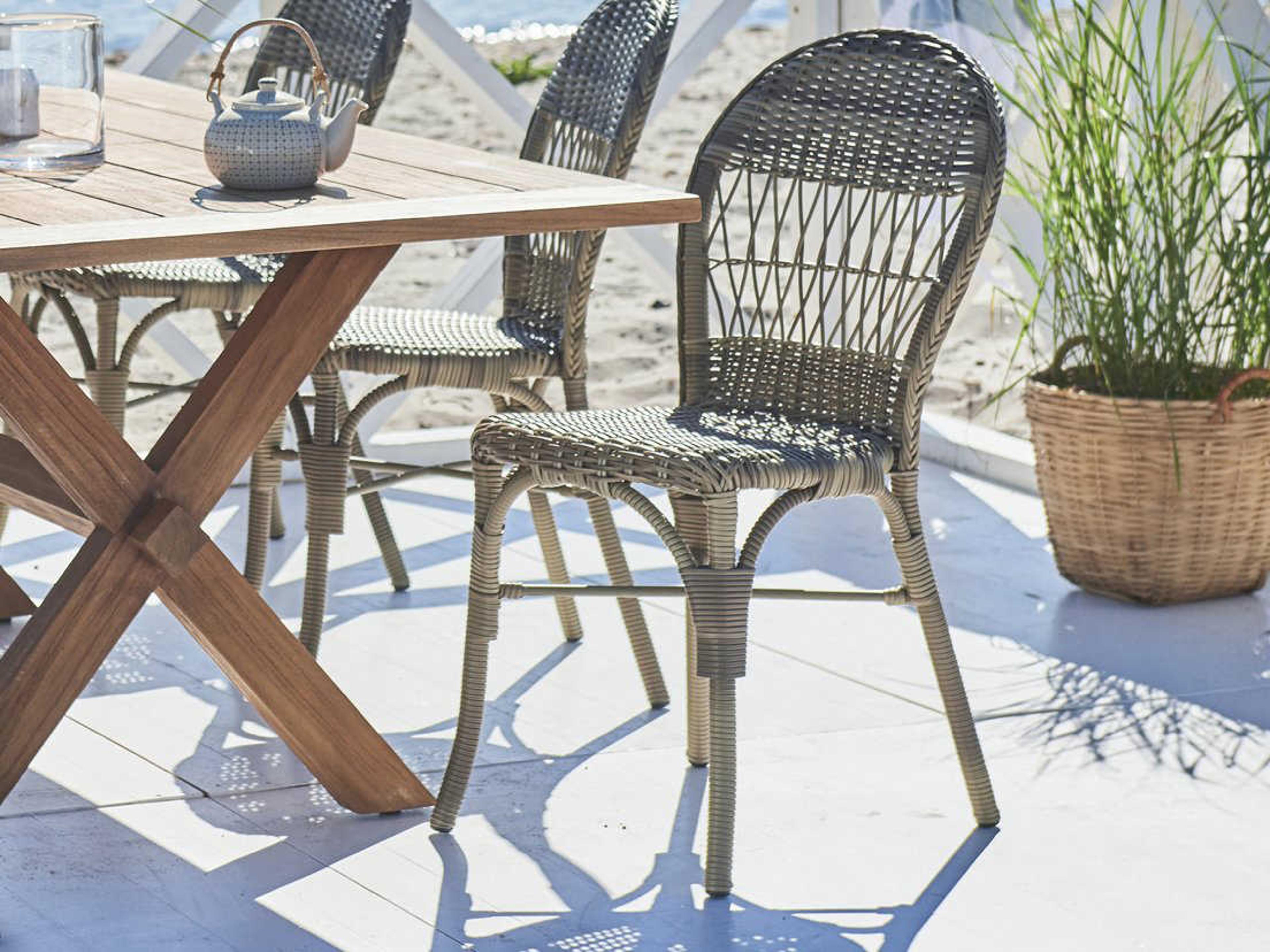 Sika Design Georgia Garden Wicker Antique Ofelia Patio Dining Side Chair