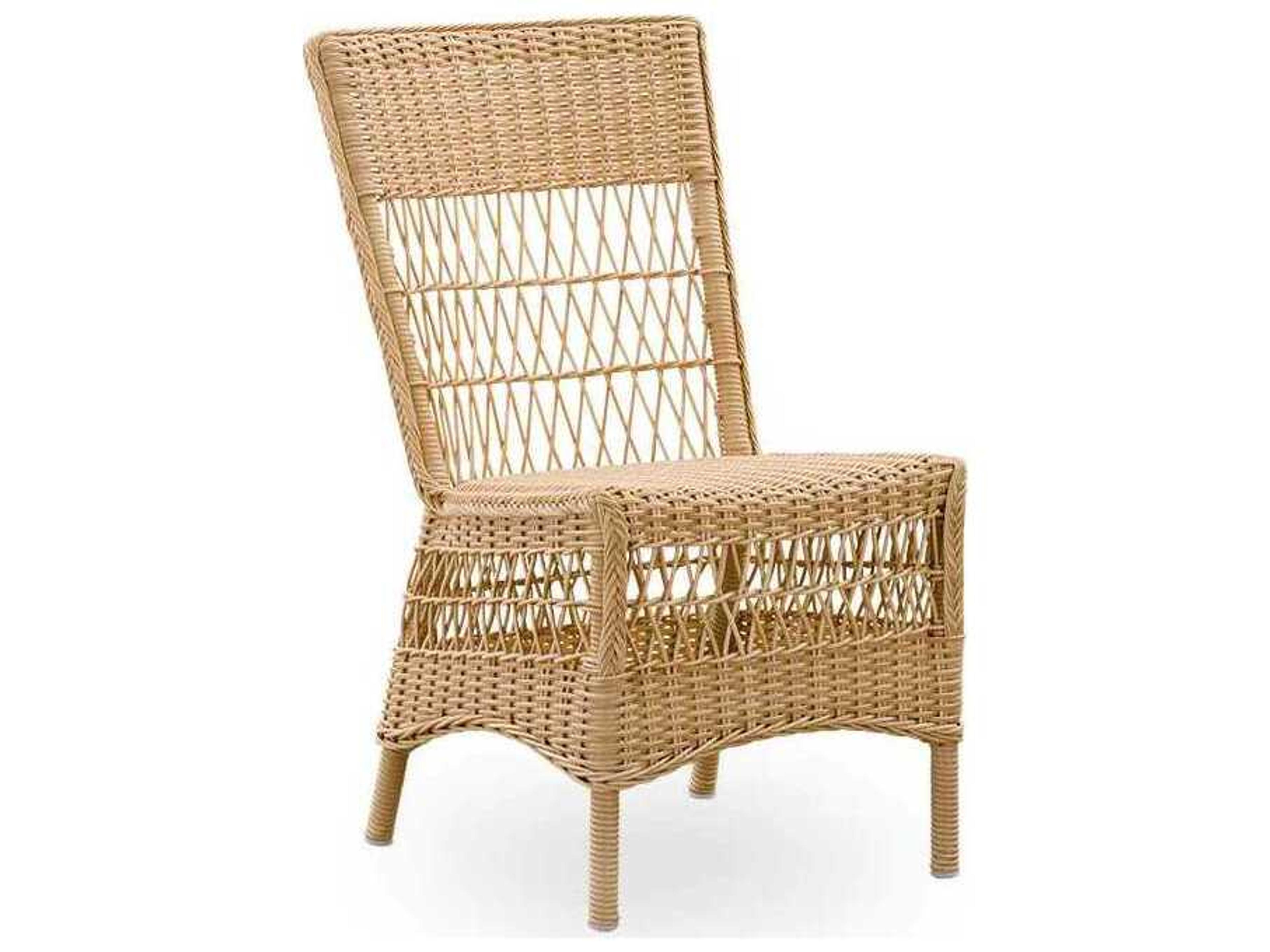 Sika Design Georgia Garden Aluminum Rattan Natural Marie Outdoor Patio Dining Side Chair