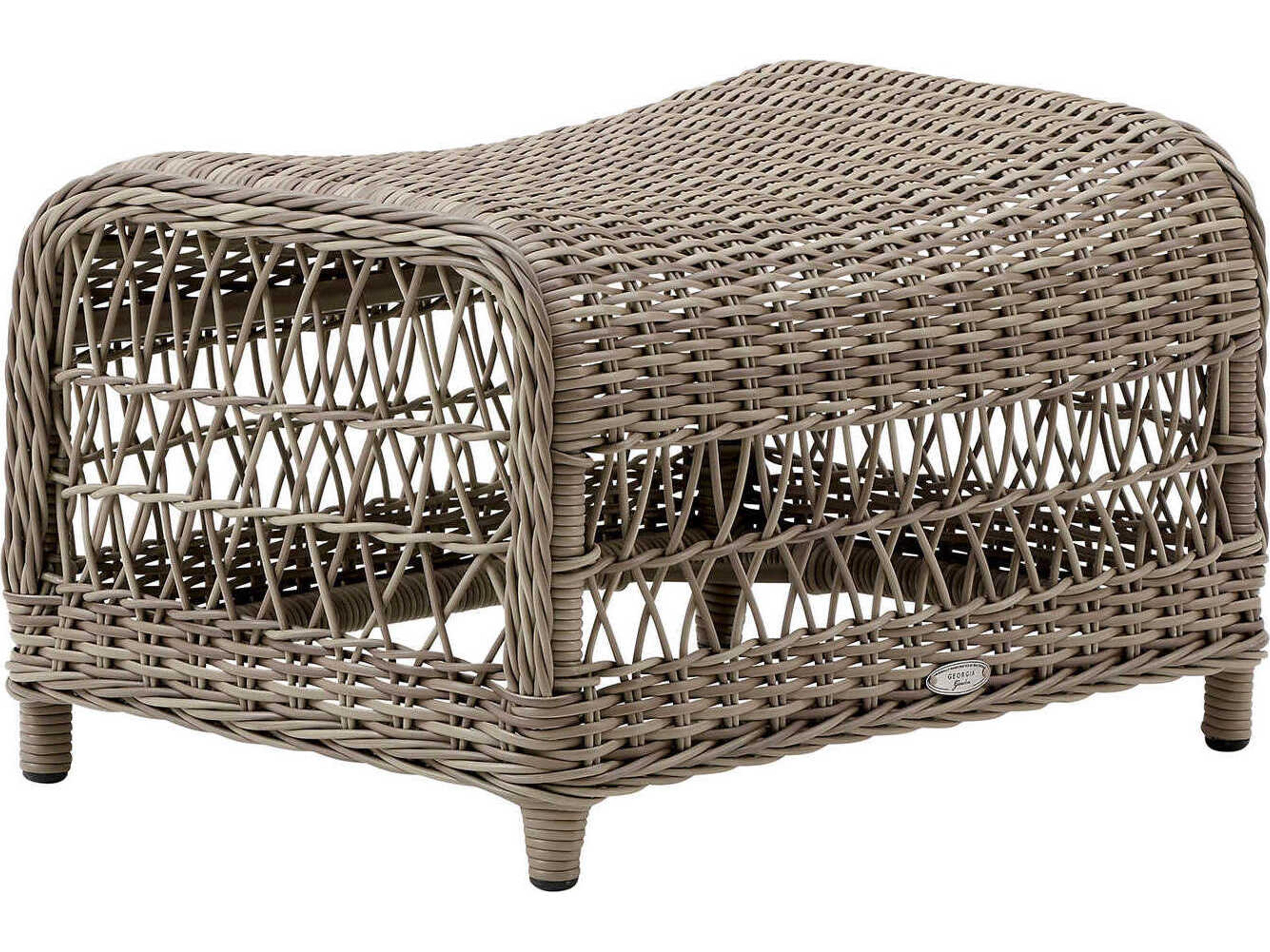 Sika Design Georgia Garden Wicker Antique Dawn Footstool