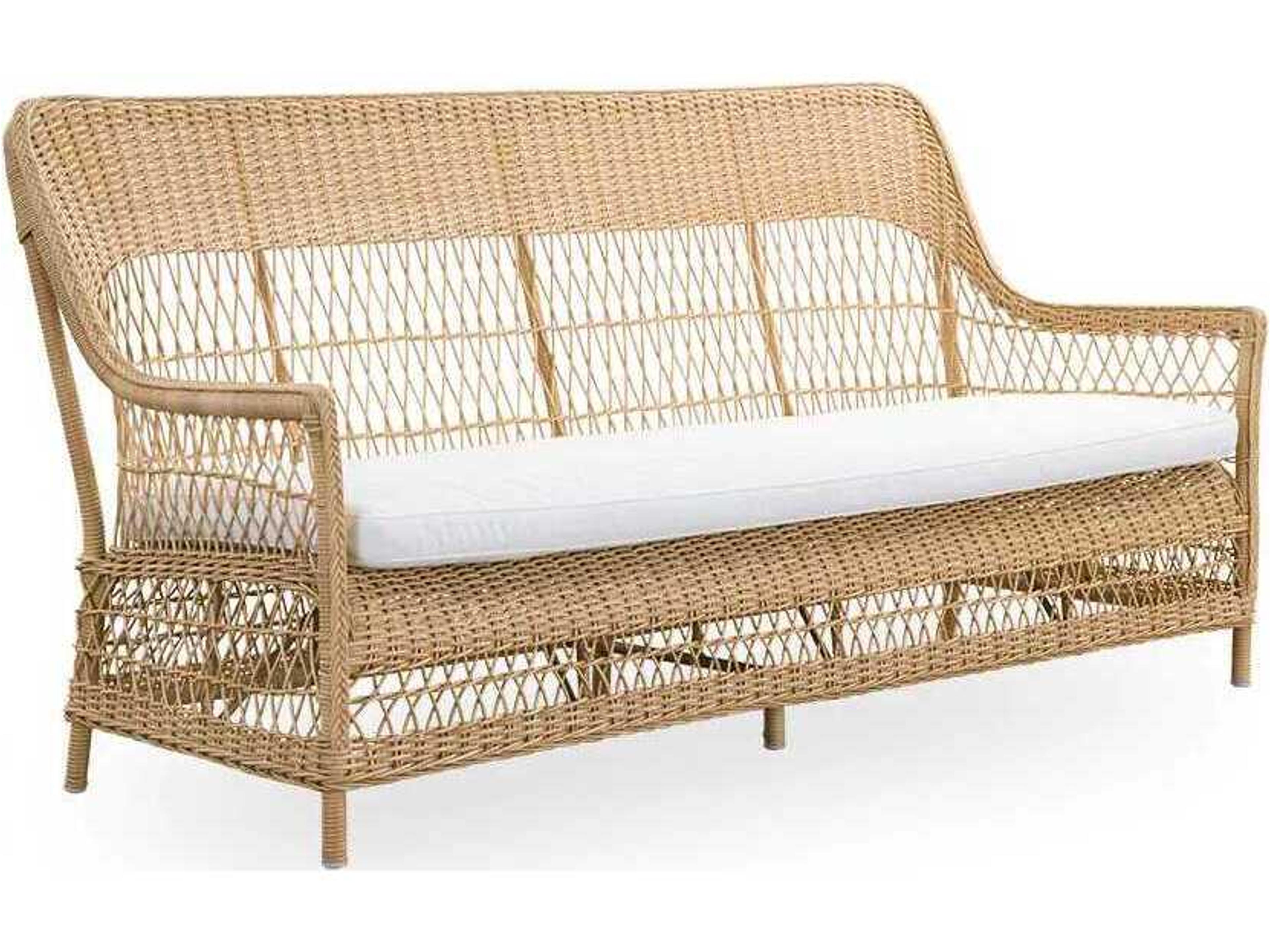 Georgia Garden Aluminum Rattan Natural Dawn Patio Sofa