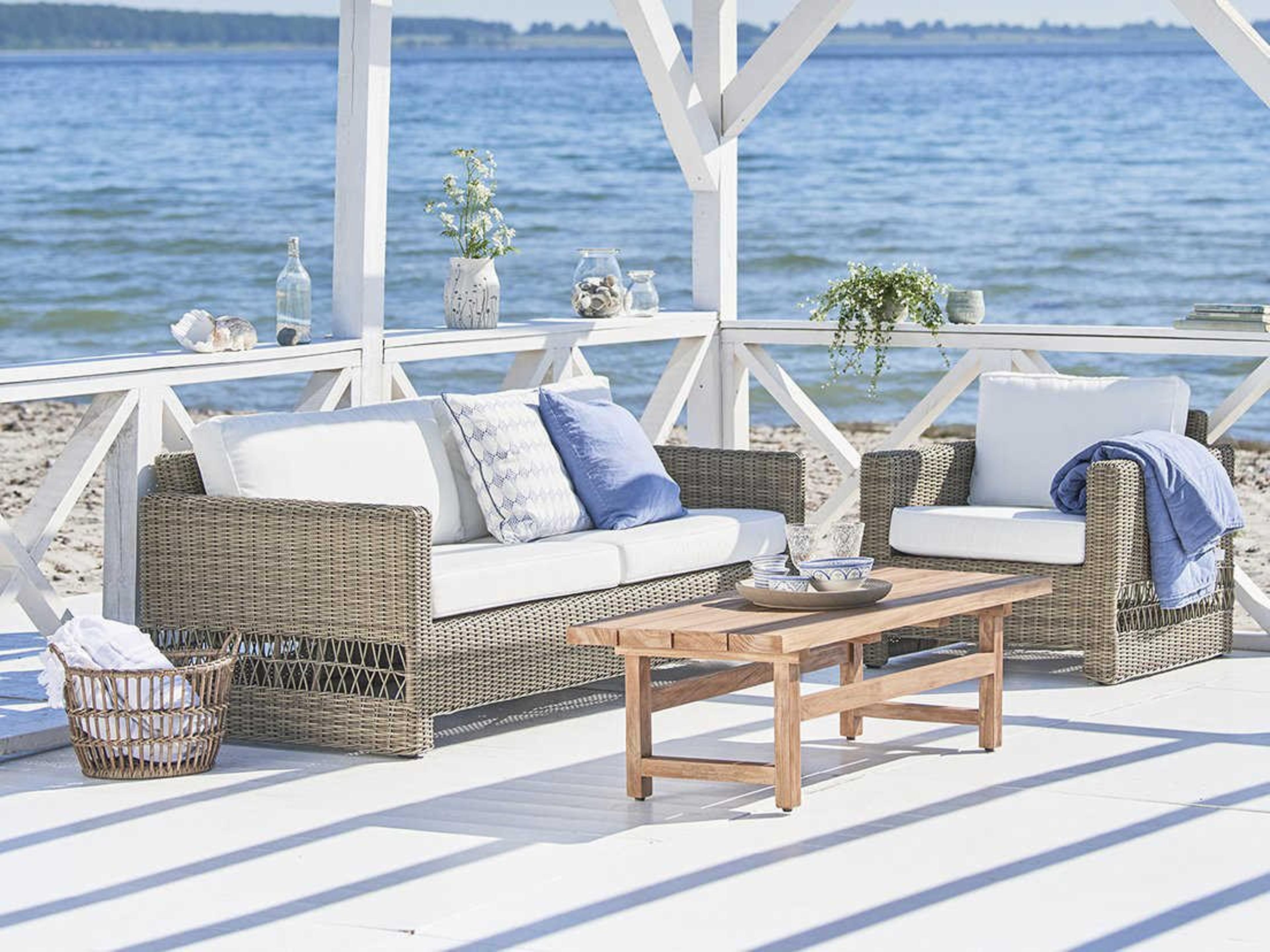 Sika Design Teak Natural Brown Juliana Rectangular Outdoor Coffee Table