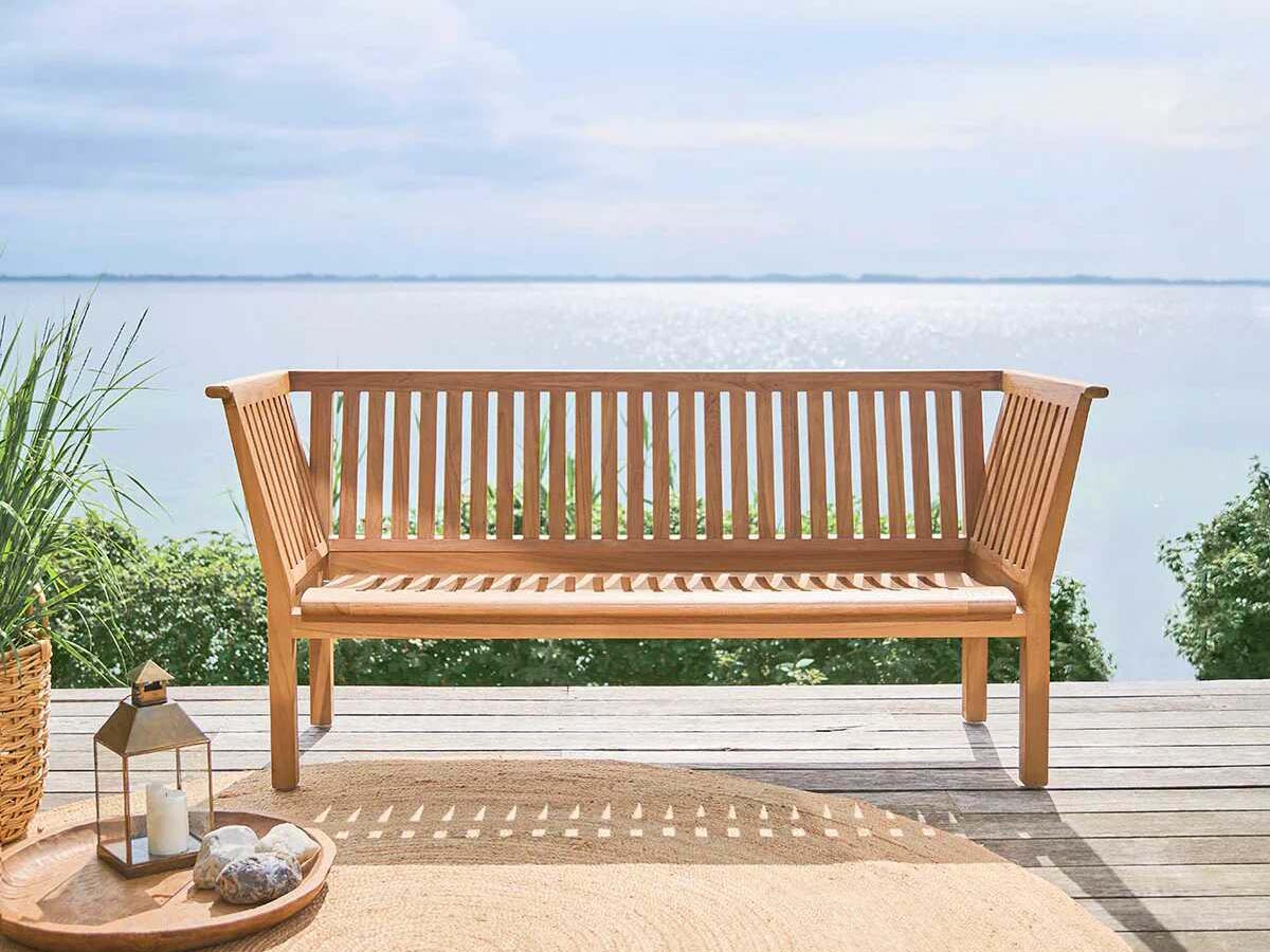 Sika Design Exterior Teak St. Catherine Outdoor Patio Bench