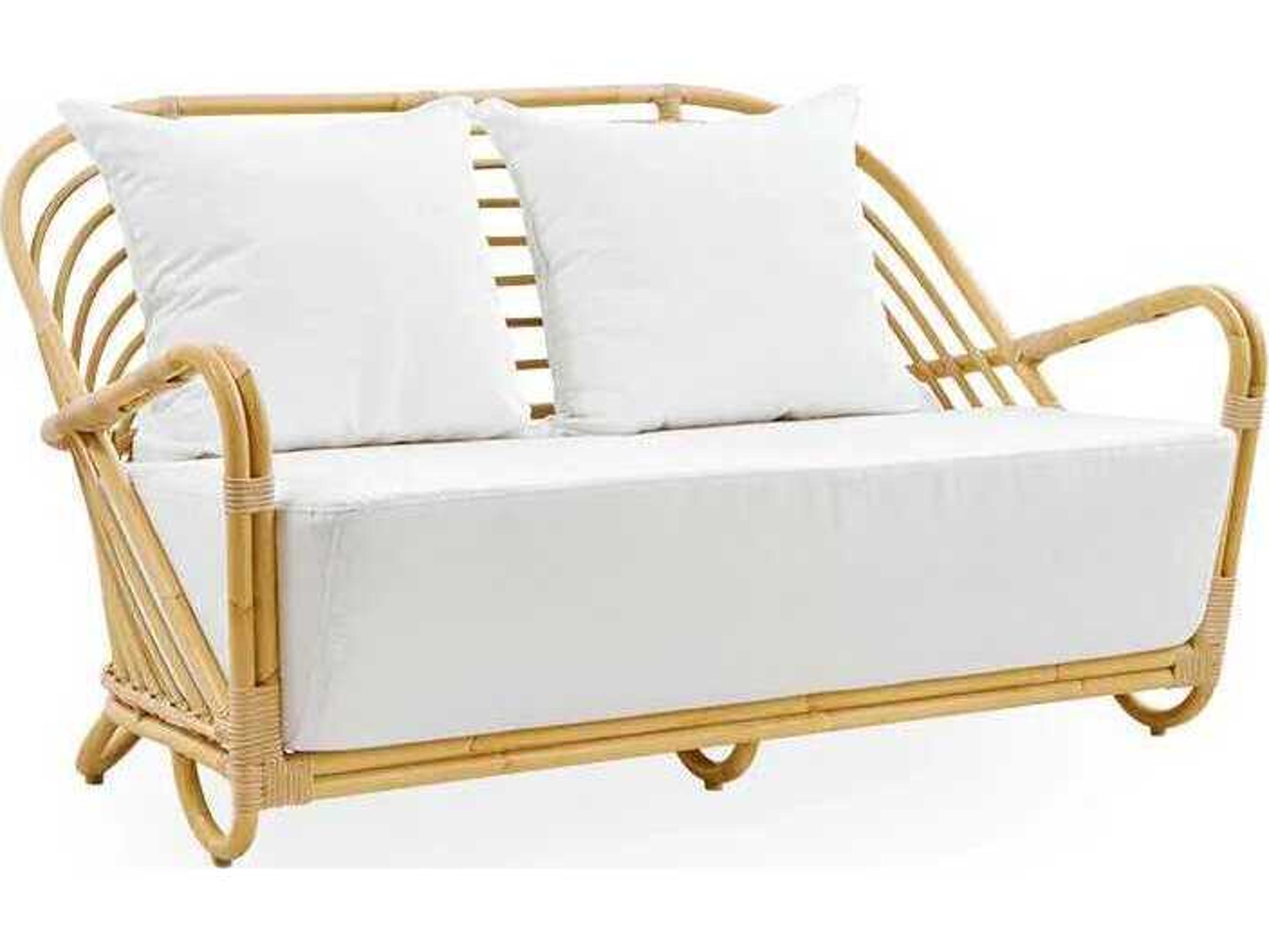 Exterior Alumium Rattan Natural Charlottenborg Outdoor Loveseat