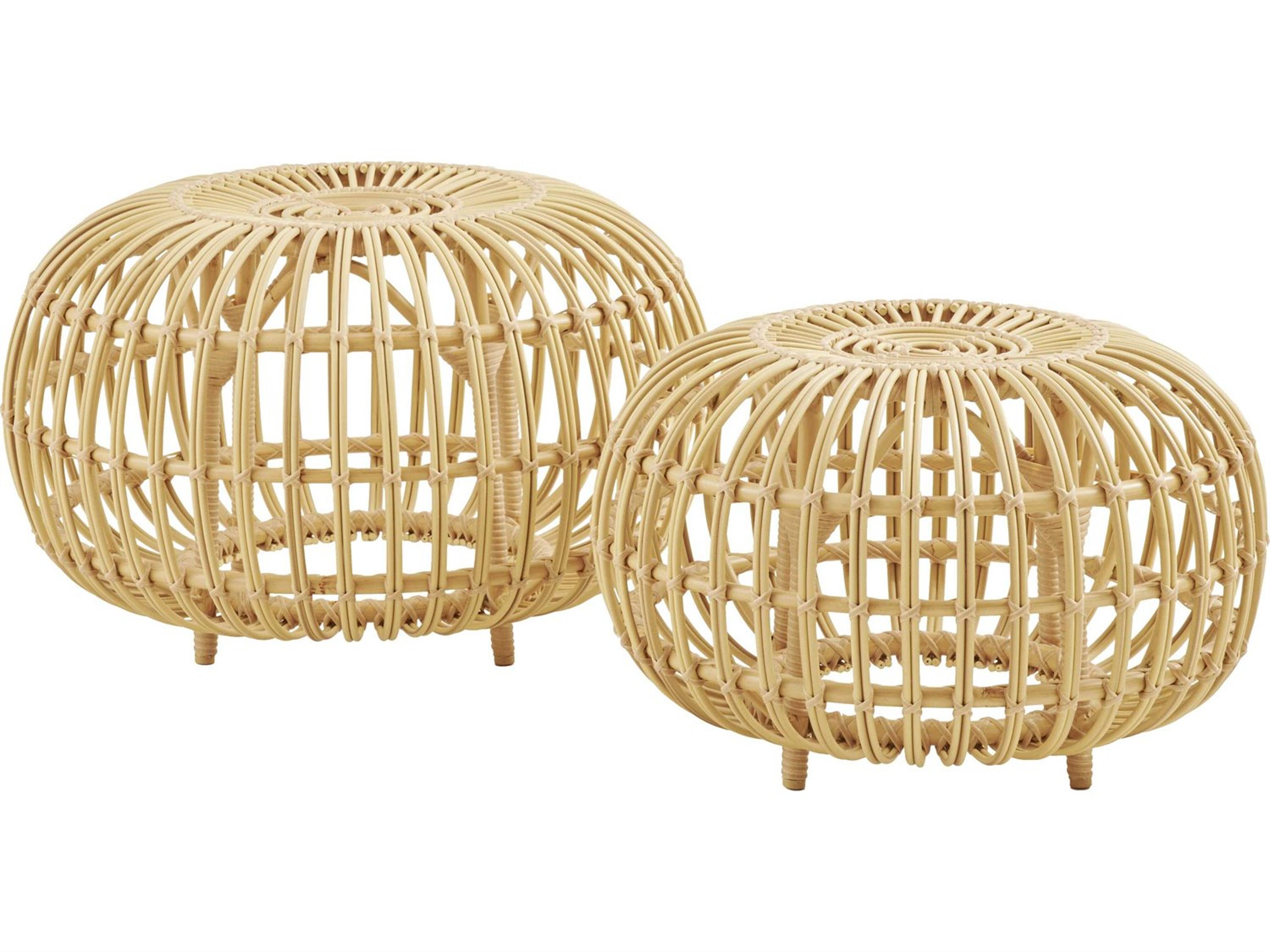 Sika Design Exterior Aluminum Natural Franco Albini Small Outdoor Ottoman