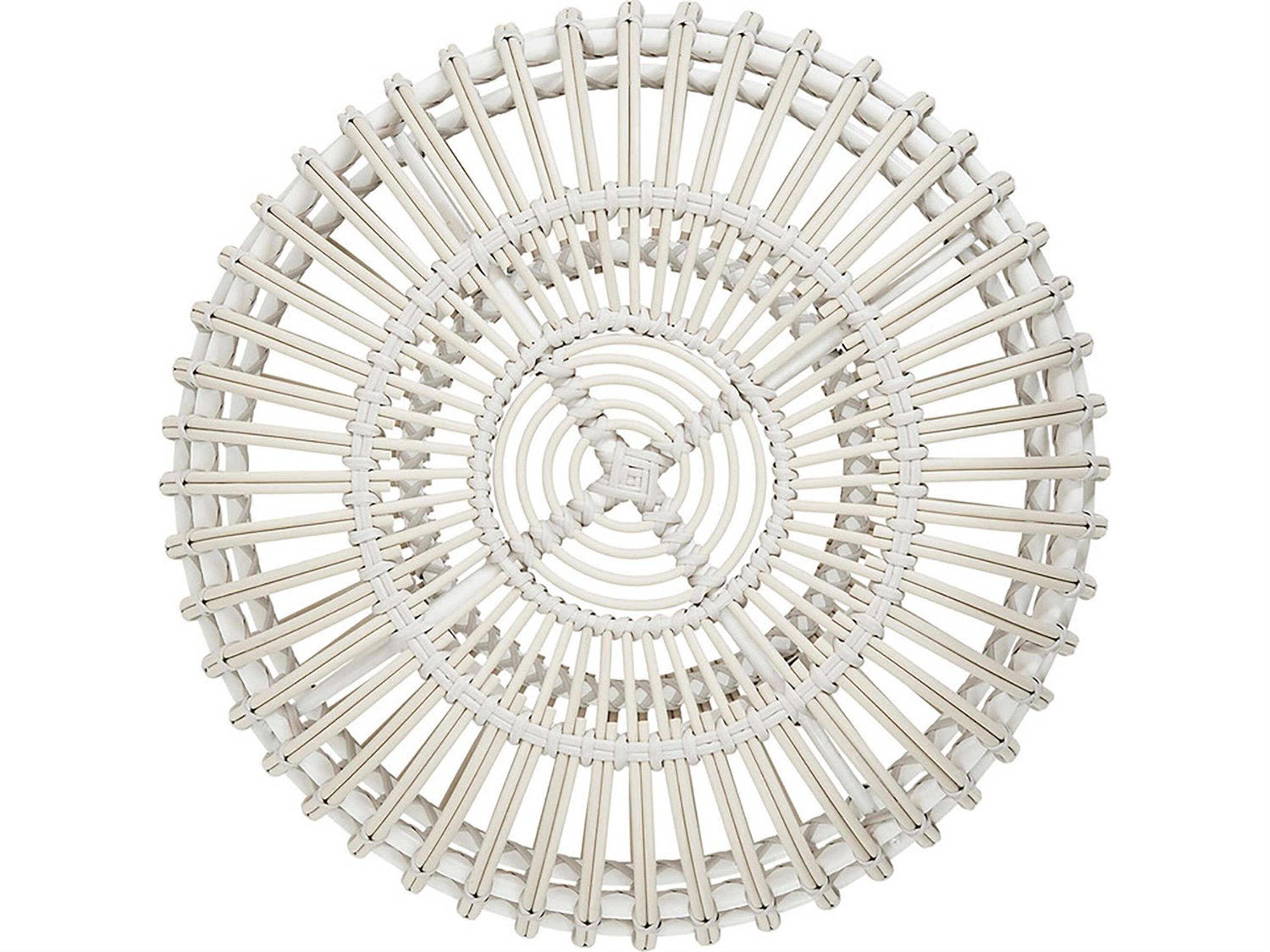 Sika Design Exterior Aluminum Dove White Franco Albini 25'' Large Outdoor Patio Ottoman