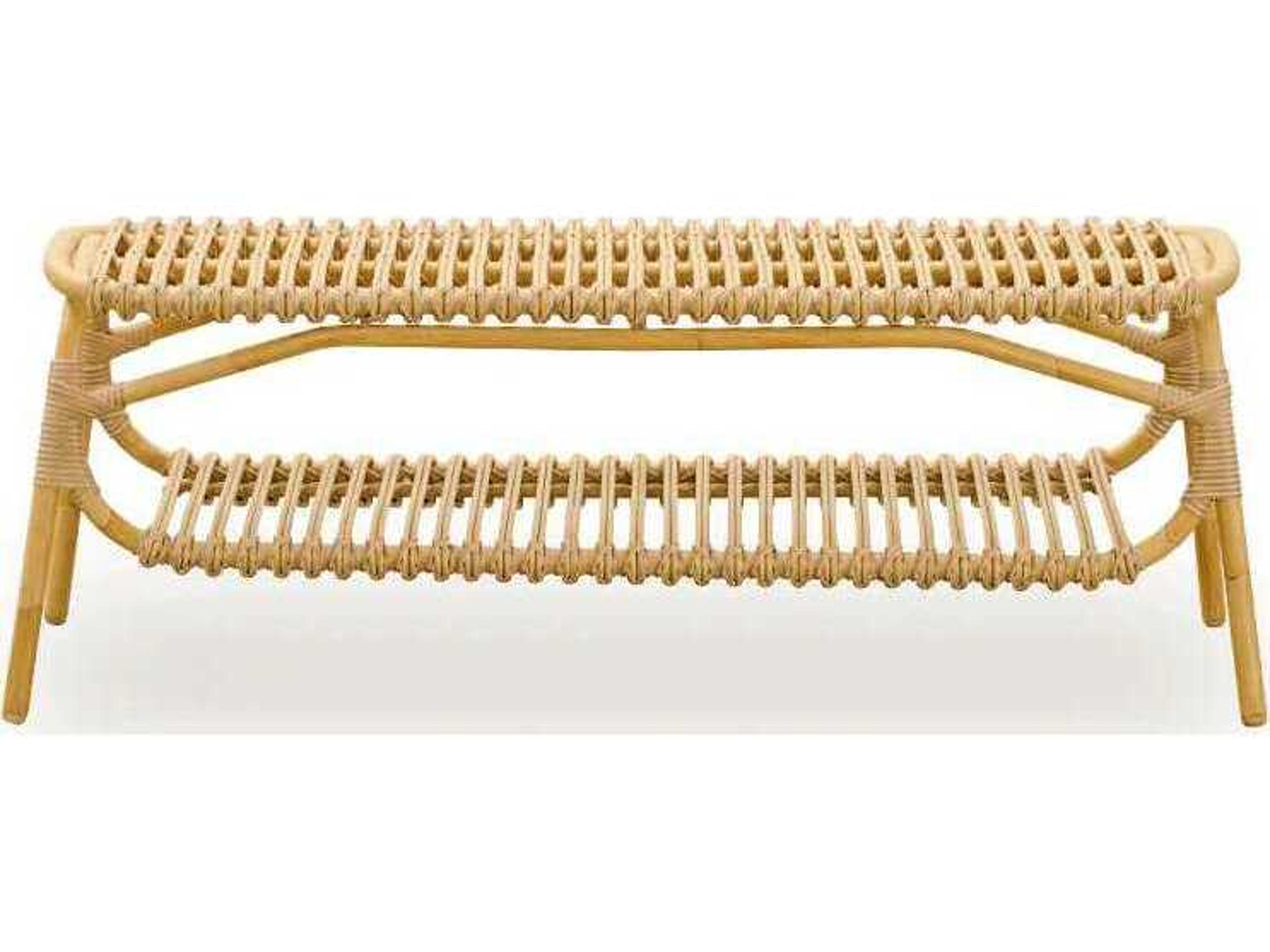 Sika Design Exterior Alumium Rattan Natural Machiya Patio Bench