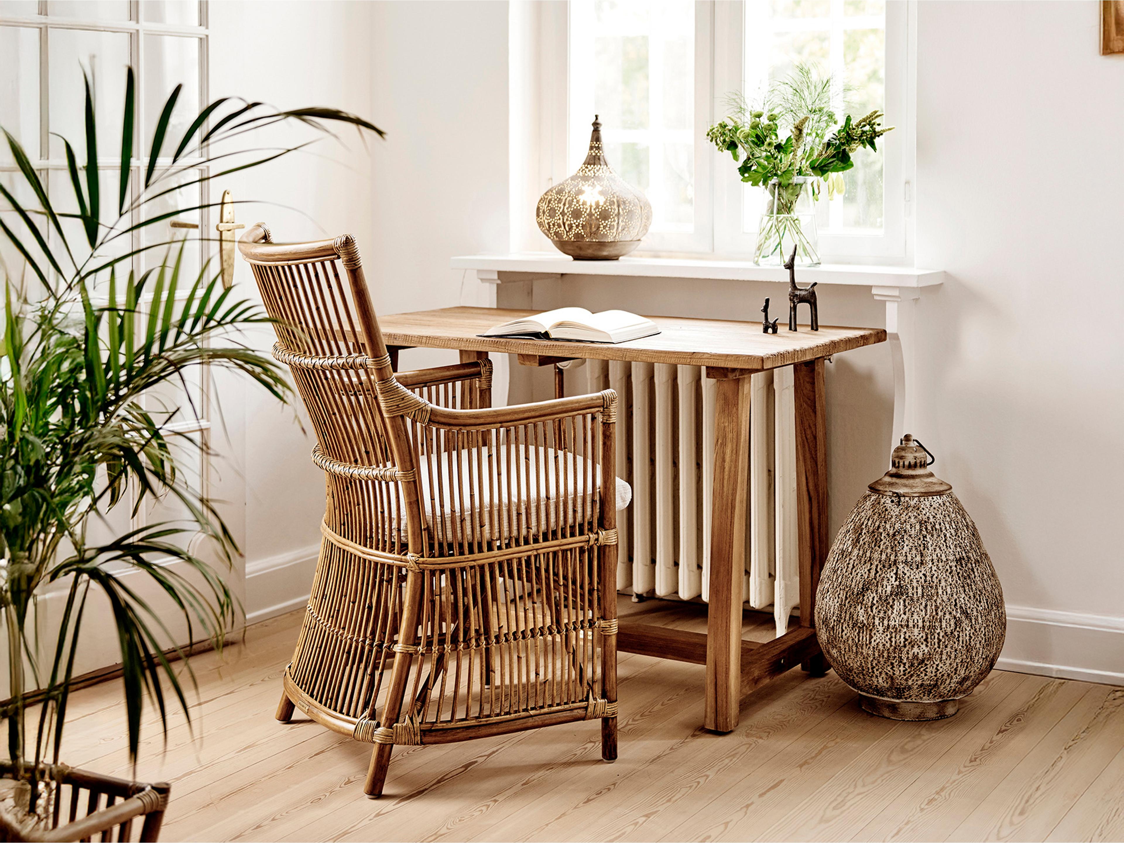 Sika Design Originals Antique Wicker Cushion Dining Chair in Youtoo Sand