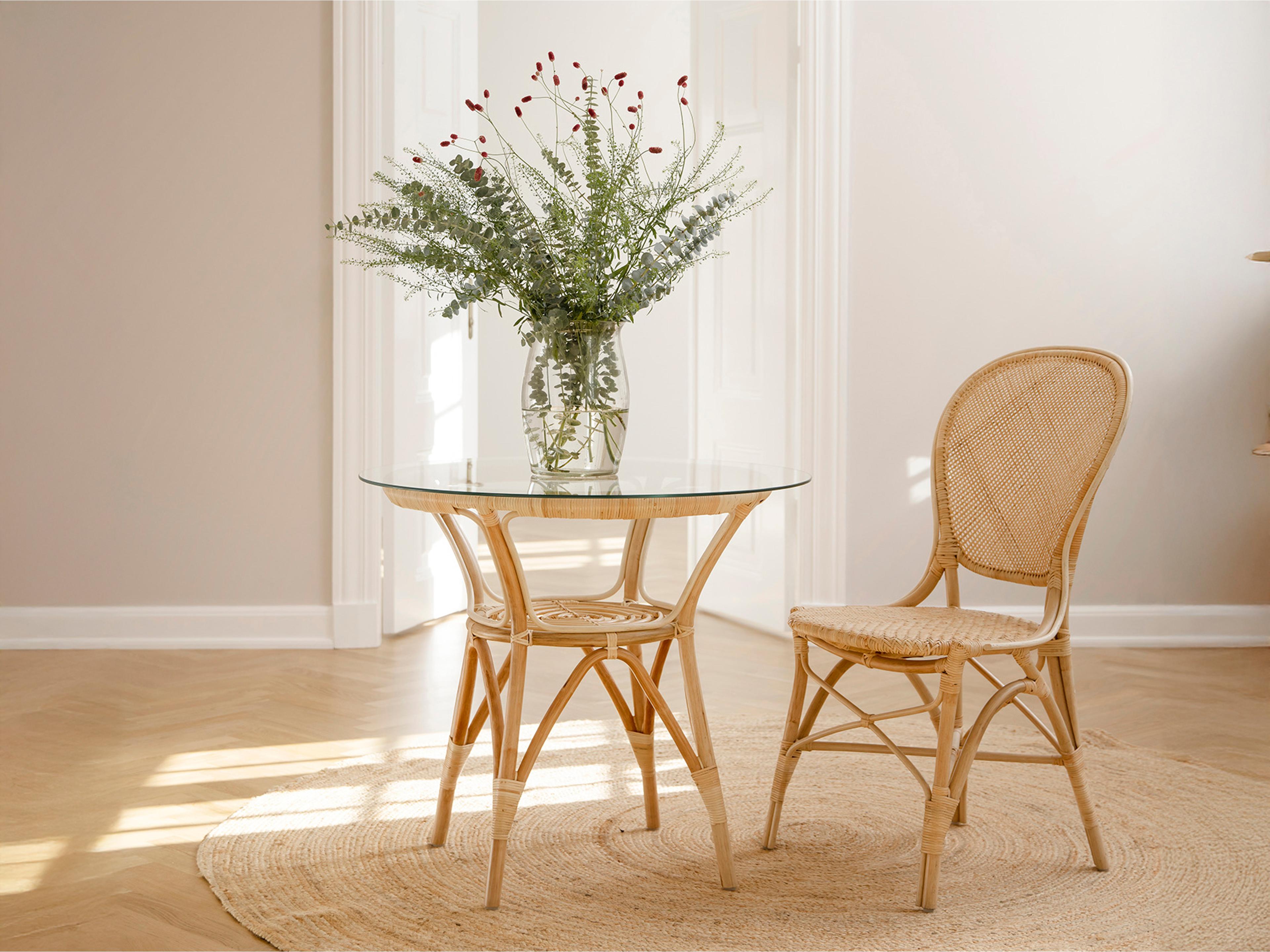 Sika Design Originals Natural Aluminum Wicker Cushion Dining Chair in Youtoo Sand