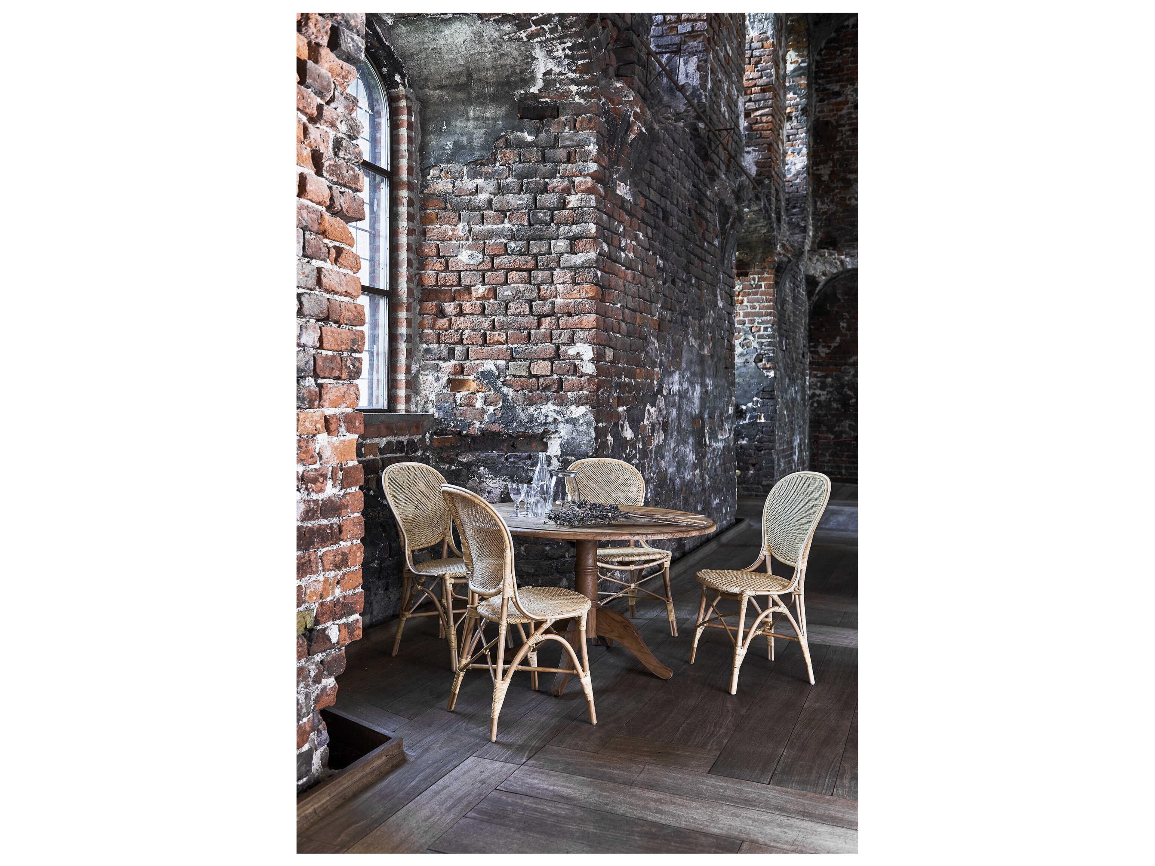 Sika Design Originals Natural Aluminum Wicker Cushion Dining Chair in Youtoo Dark Grey