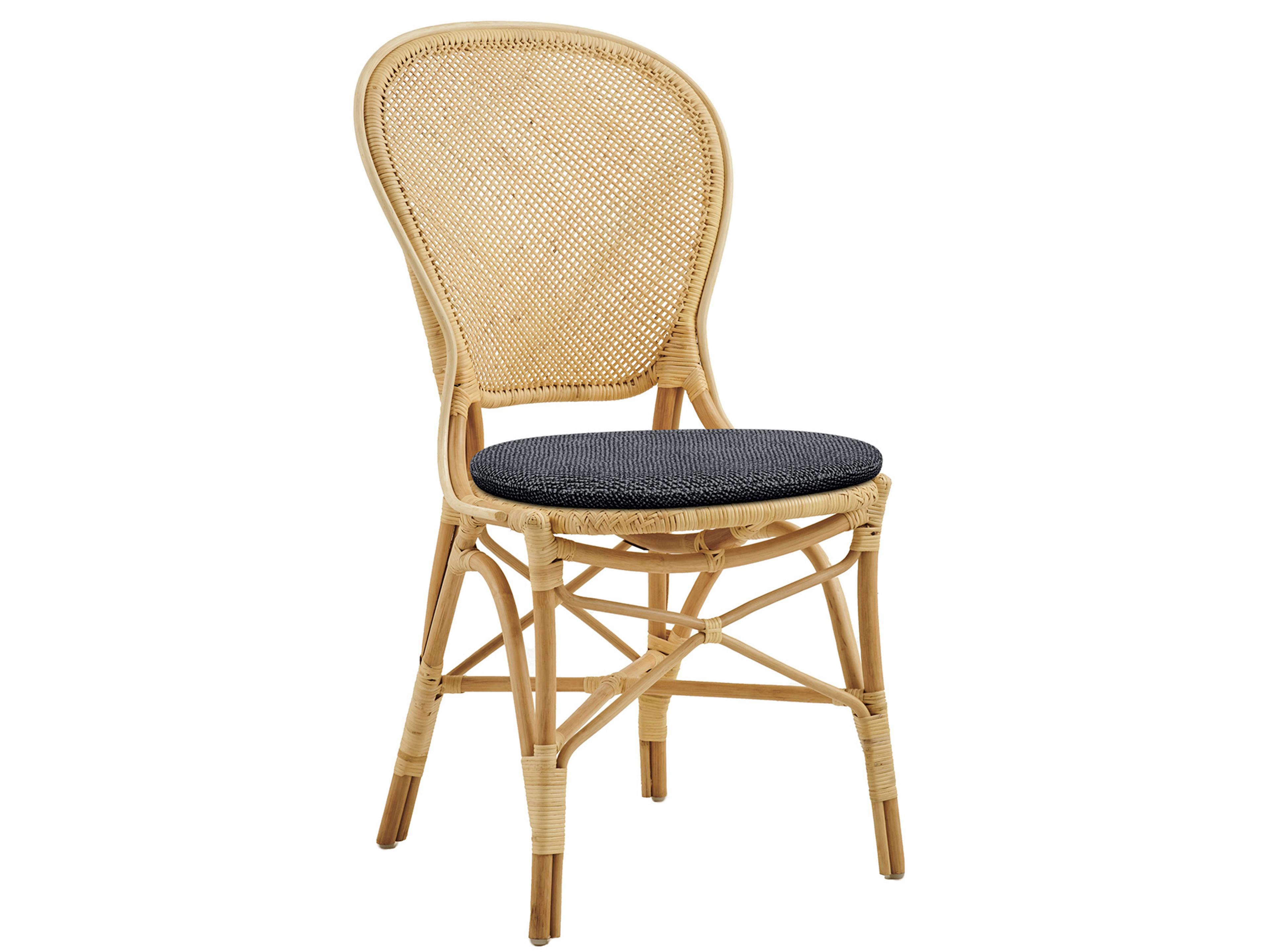 Originals Natural Aluminum Wicker Cushion Dining Chair in Youtoo Dark Grey