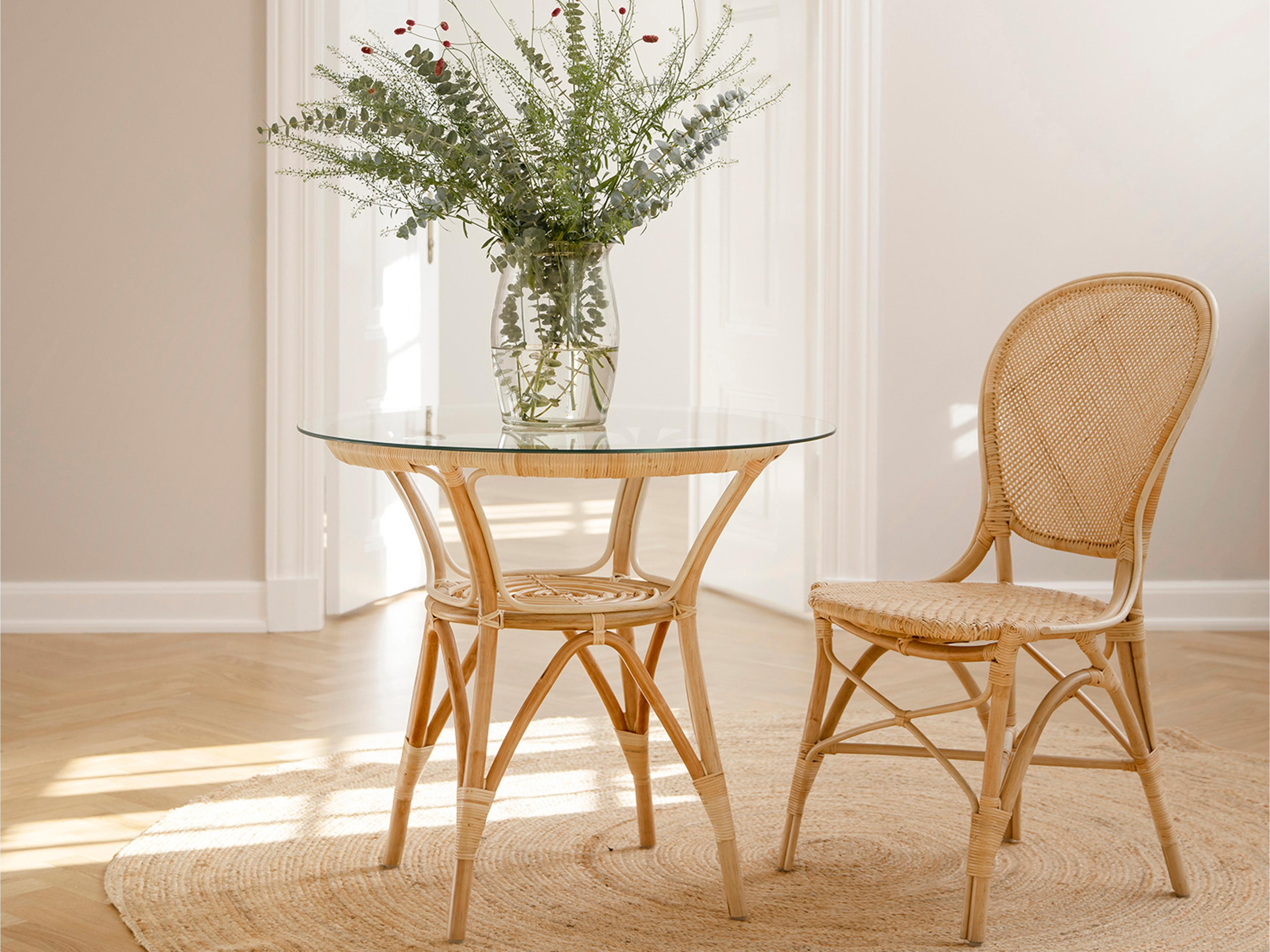 Sika Design Originals Natural Aluminum Wicker Cushion Dining Chair in Youtoo Dark Grey