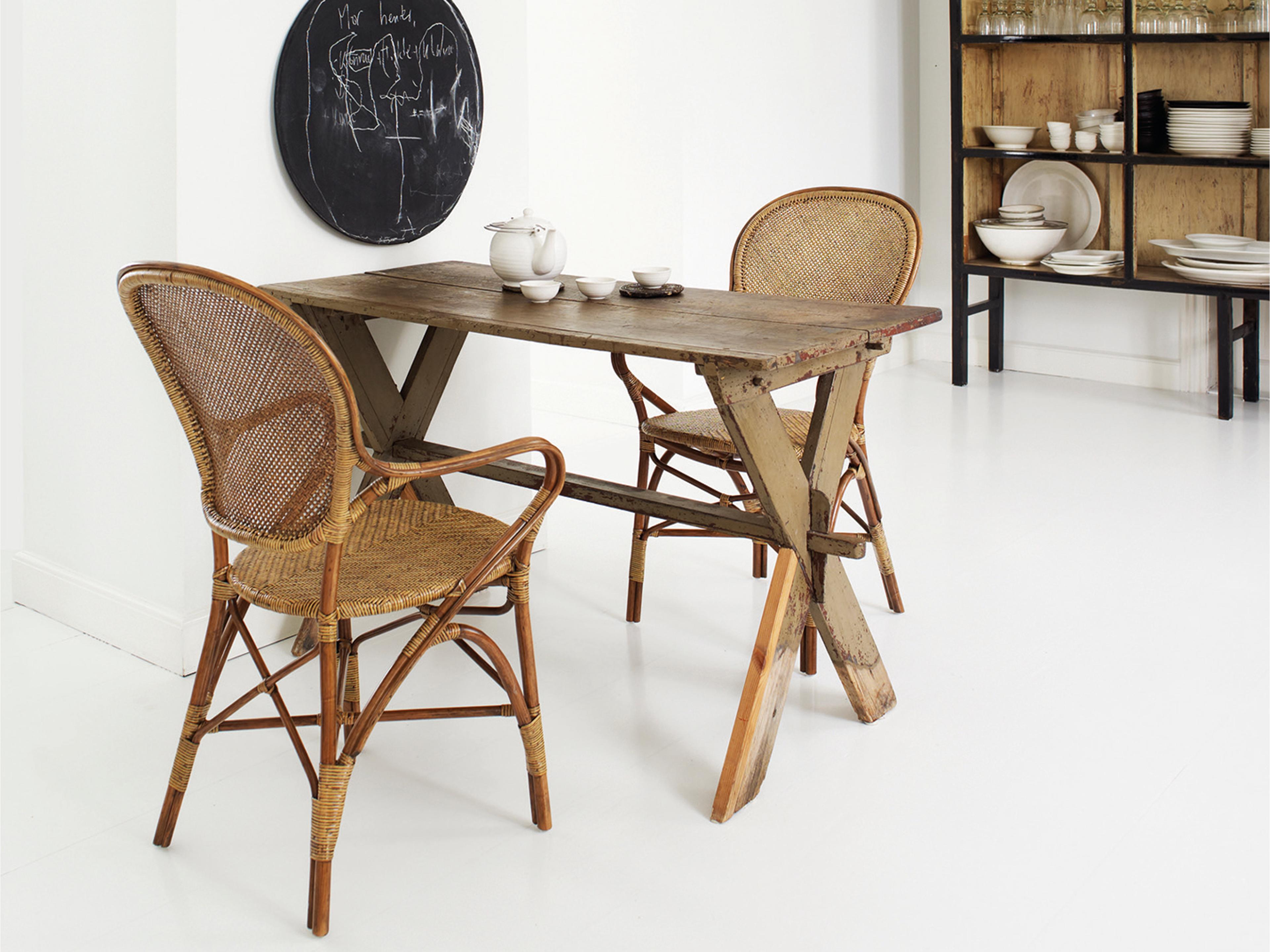 Sika Design Originals Antique Wicker Cushion Dining Chair in Youtoo Sand