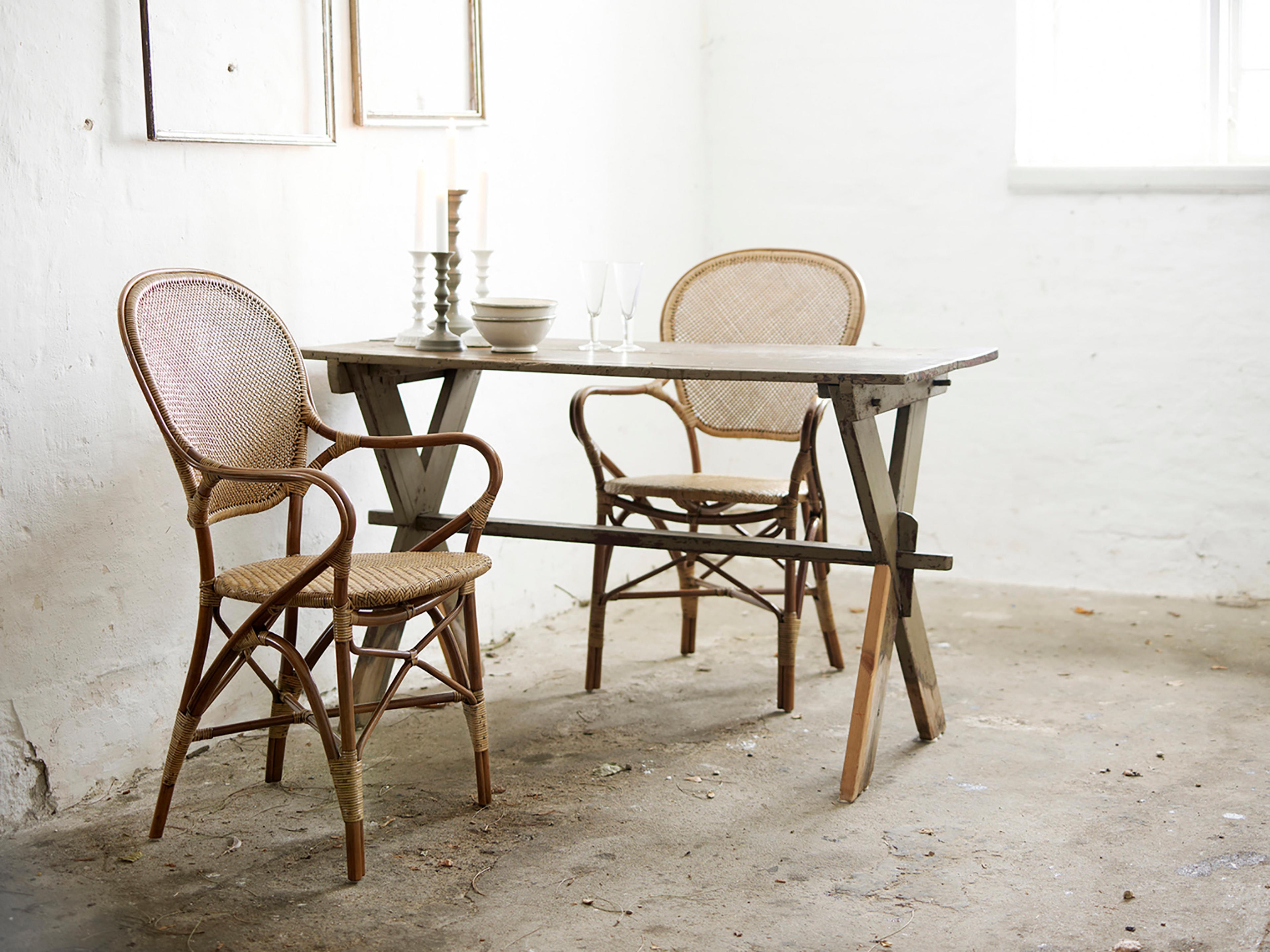 Sika Design Originals Antique Wicker Cushion Dining Chair in Youtoo Sand