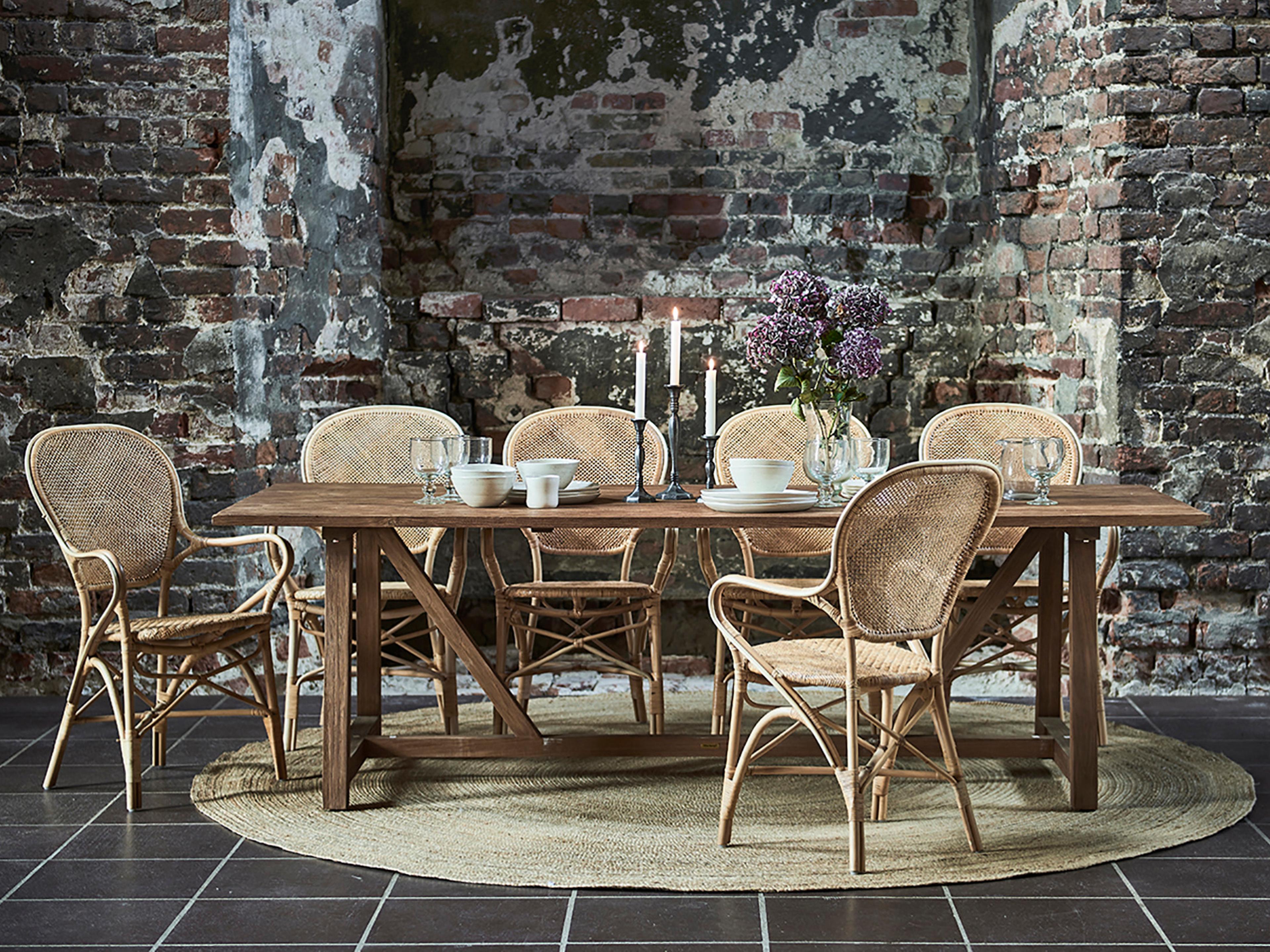 Sika Design Originals Natural Wicker Cushion Dining Chair in Youtoo Sand