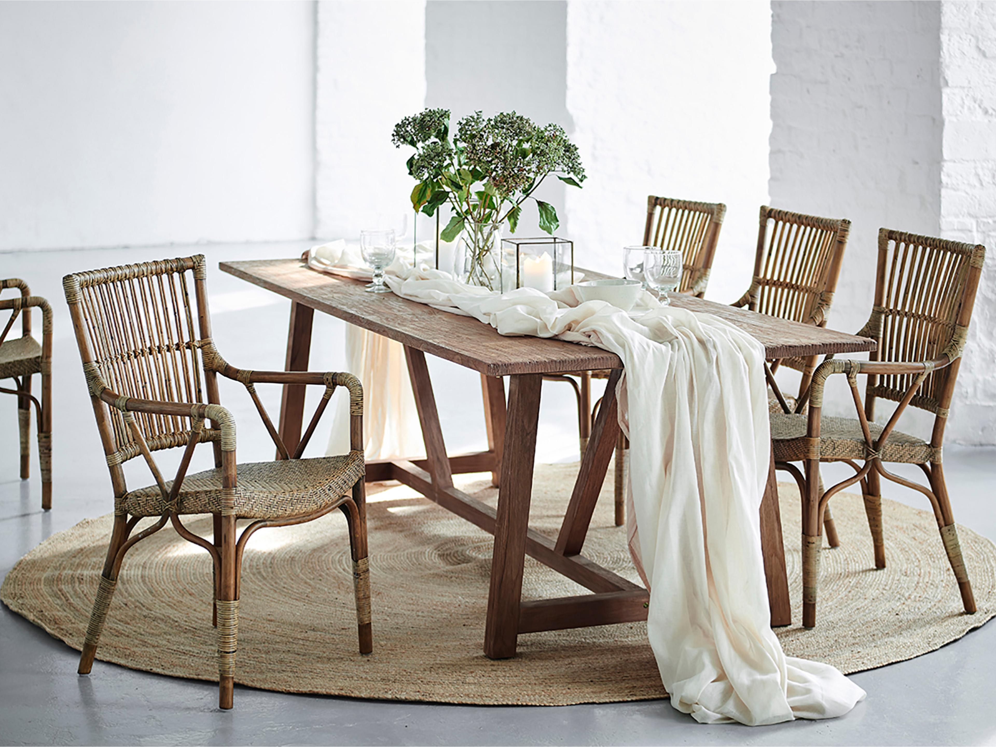 Sika Design Originals Antique Wicker Cushion Dining Chair in Youtoo Sand