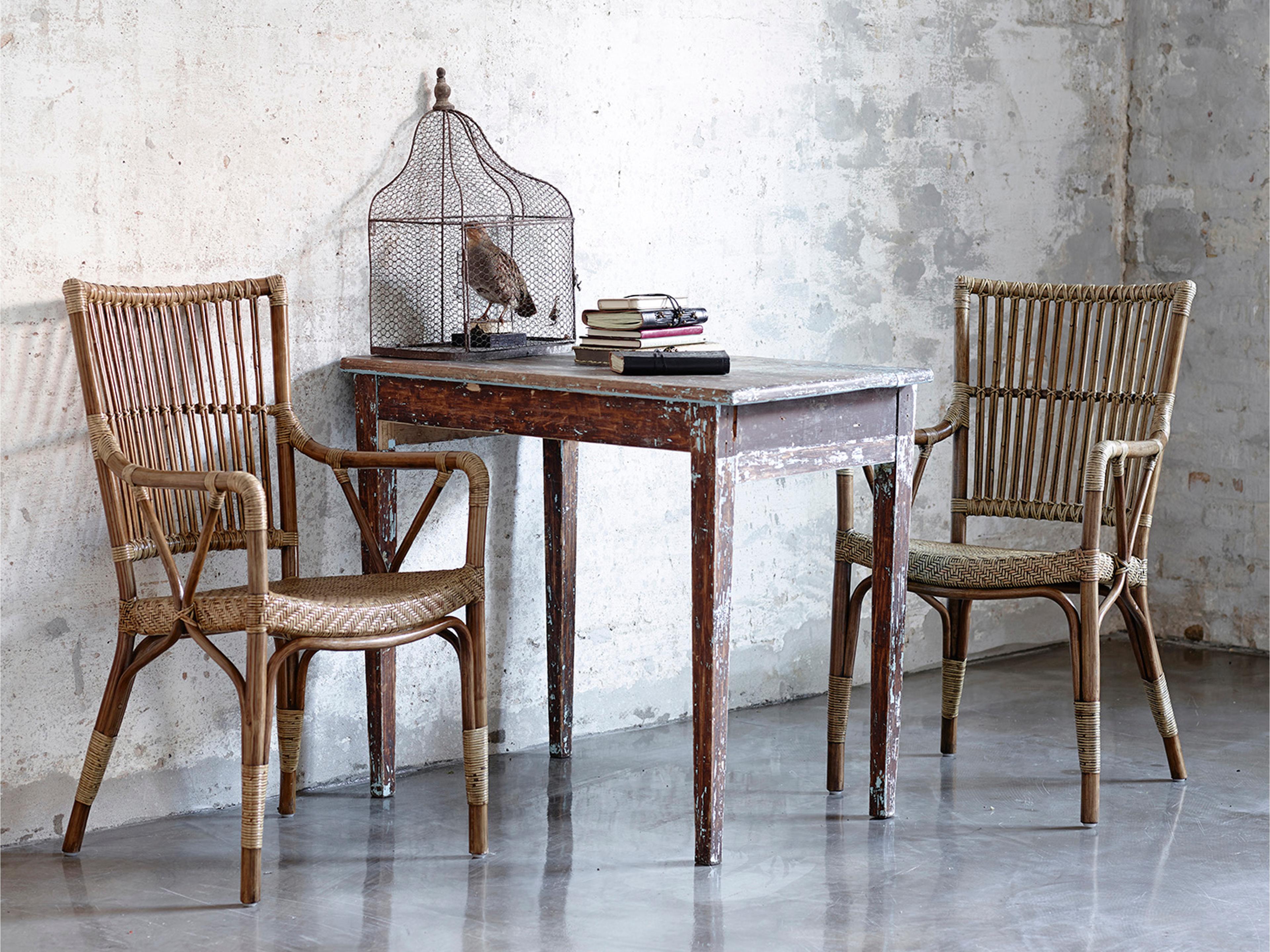 Sika Design Originals Antique Wicker Cushion Dining Chair in Youtoo Sand