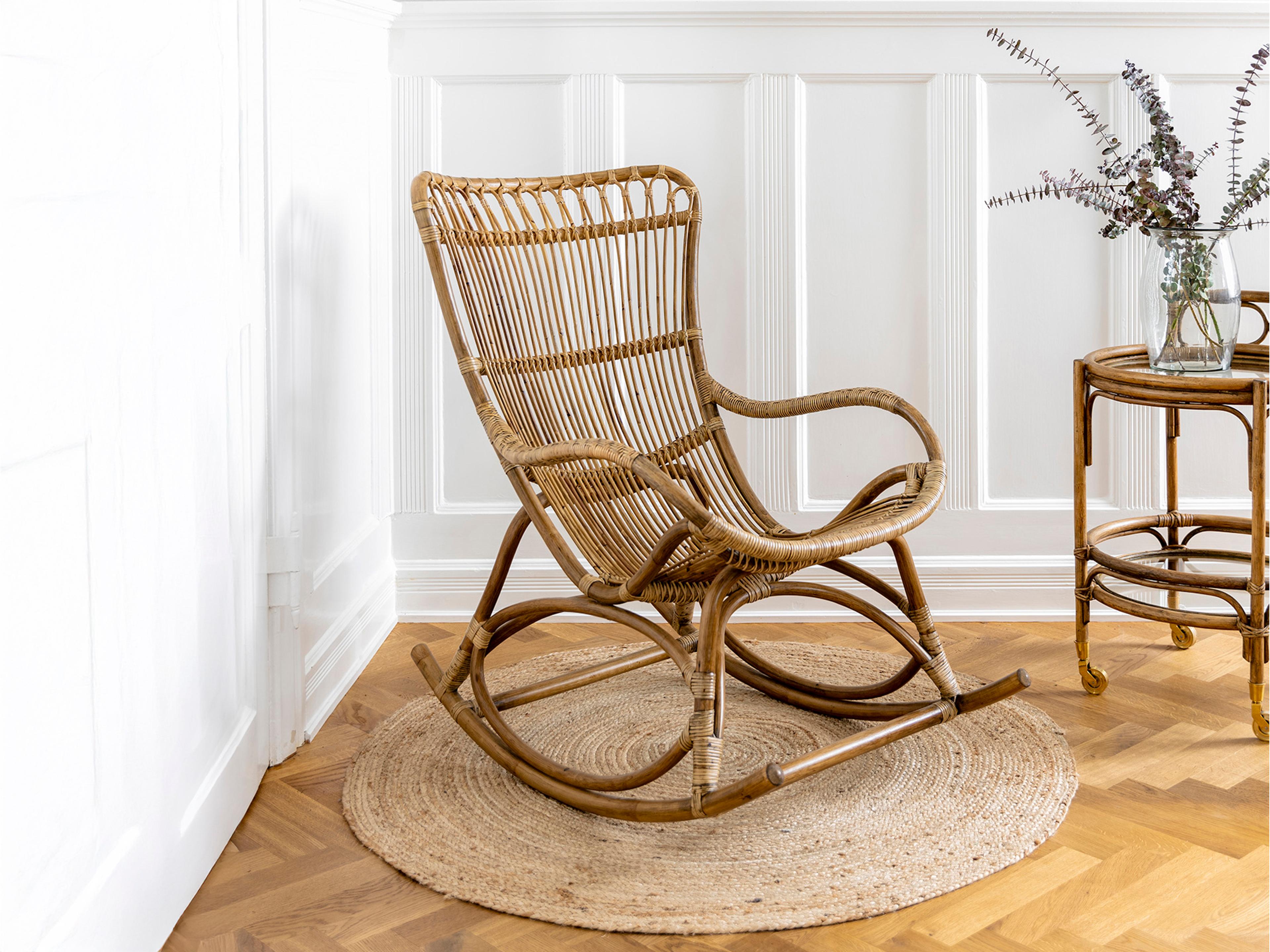 Sika Design Originals Antique Wicker Cushion Lounge Chair in Youtoo Sand