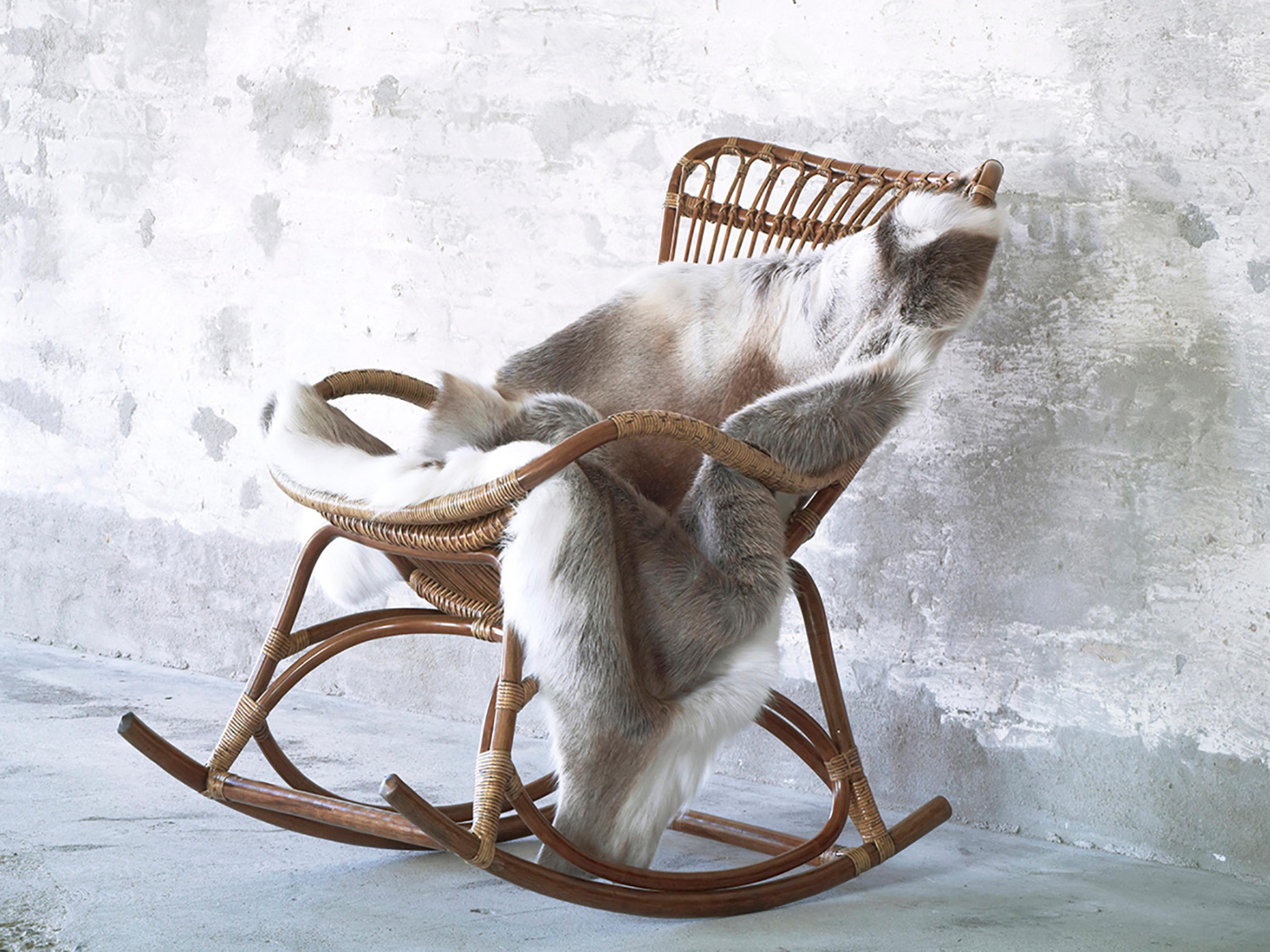 Sika Design Originals Antique Wicker Cushion Lounge Chair in Youtoo Sand