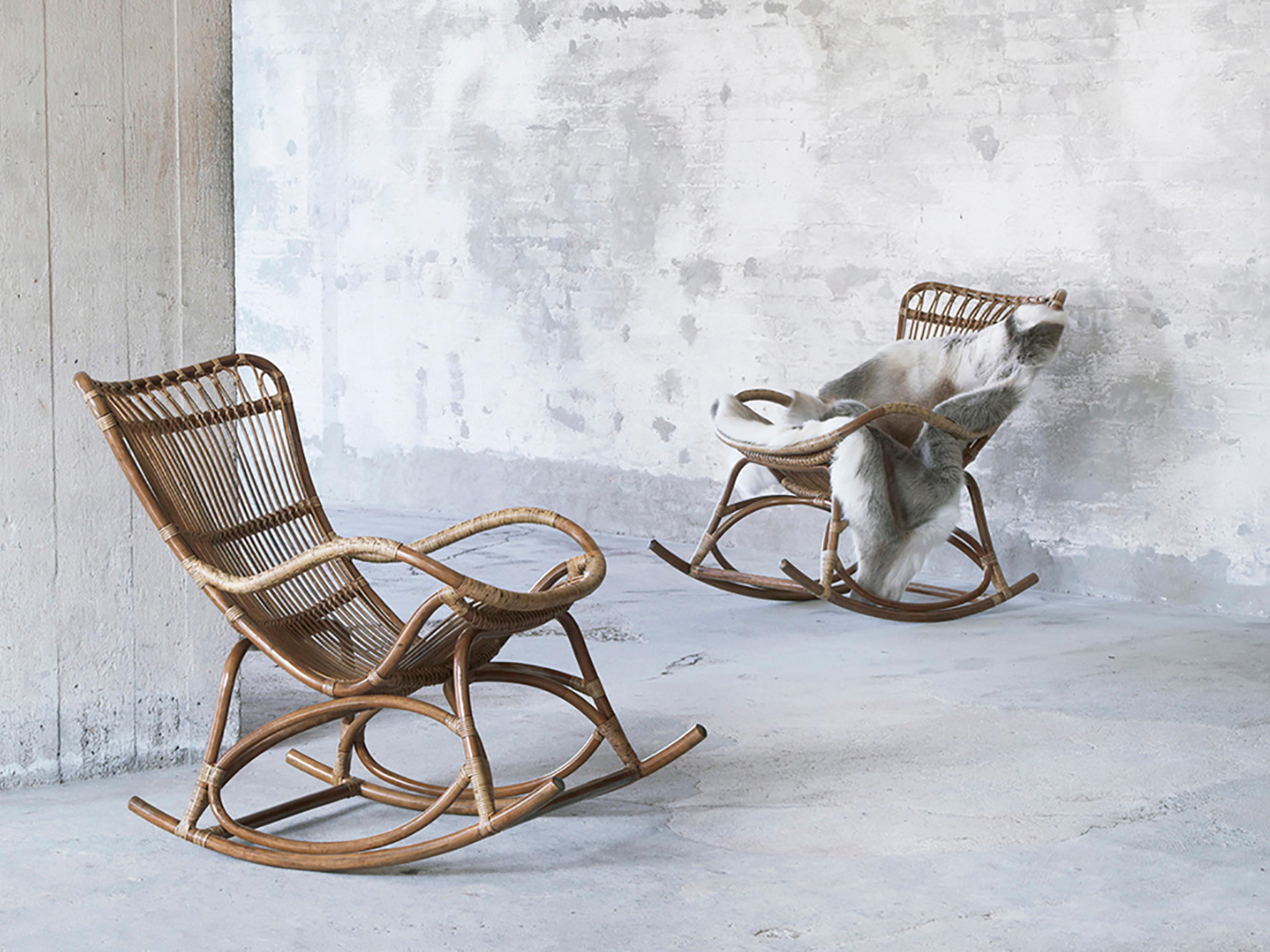 Sika Design Originals Antique Wicker Cushion Lounge Chair in Youtoo Sand