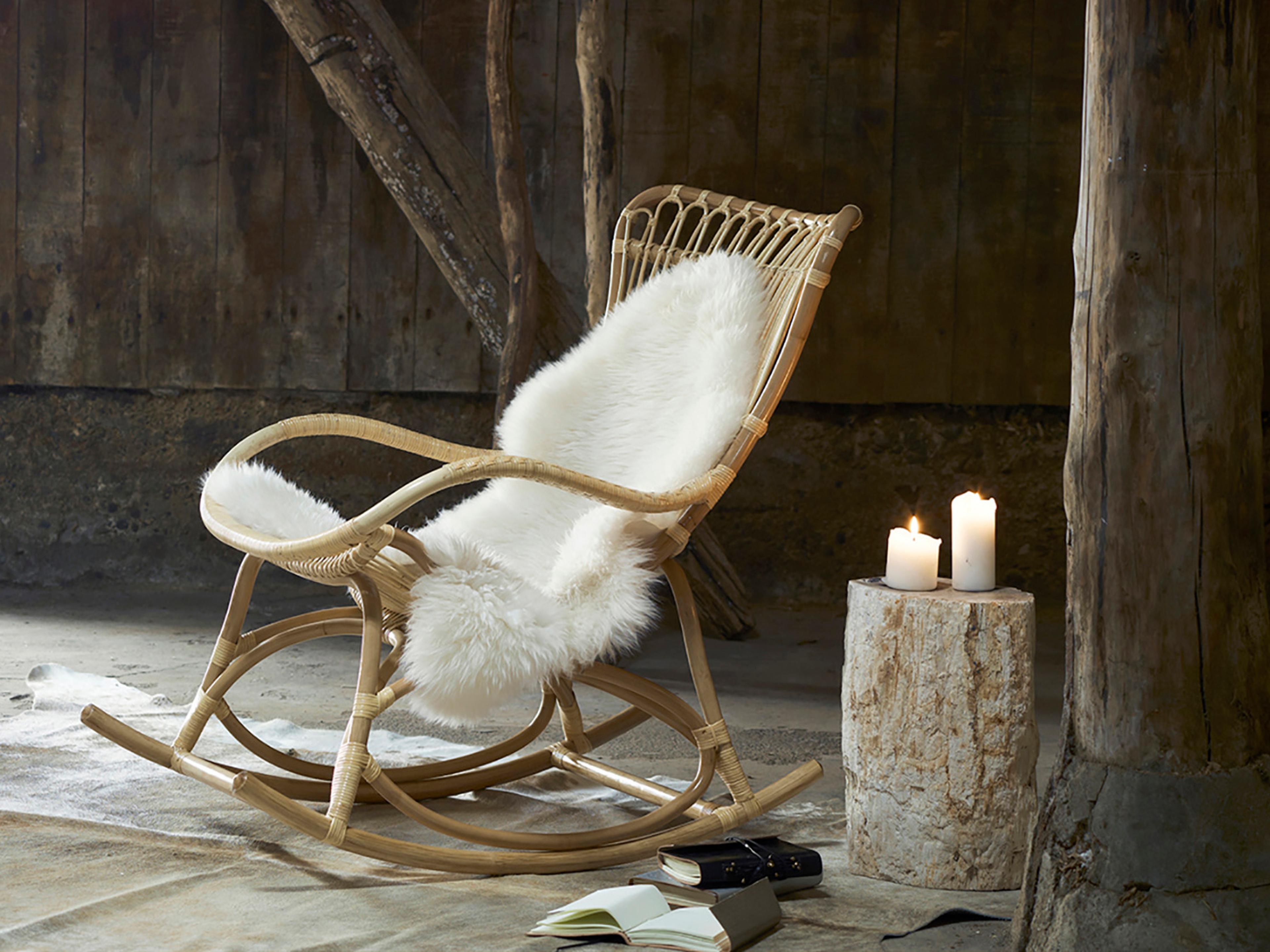 Sika Design Originals Natural Wicker Cushion Lounge Chair in Youtoo Sand