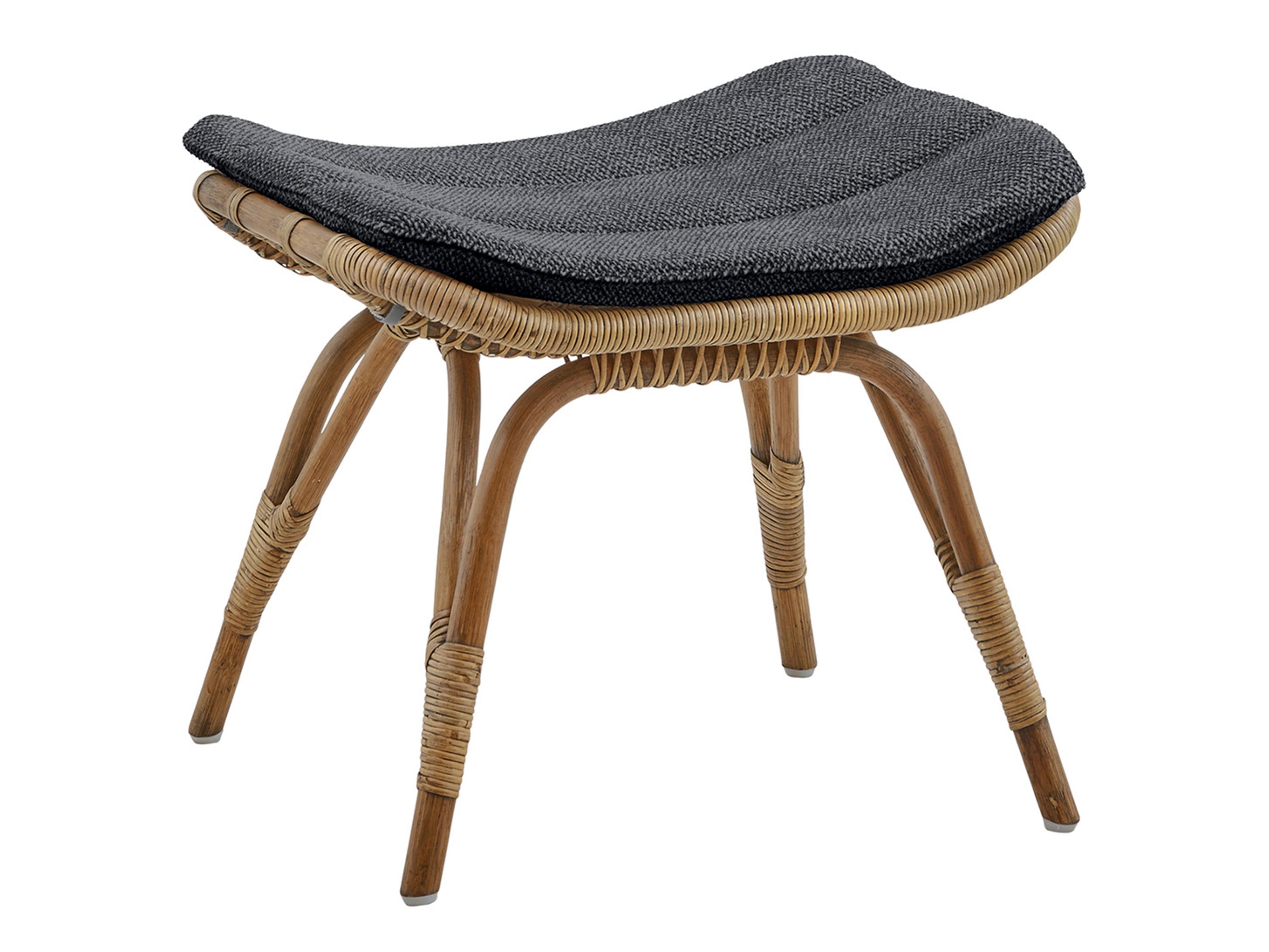 Originals Antique, Youtoo Dark Grey Aluminum Cushion Ottoman in Youtoo Dark Grey