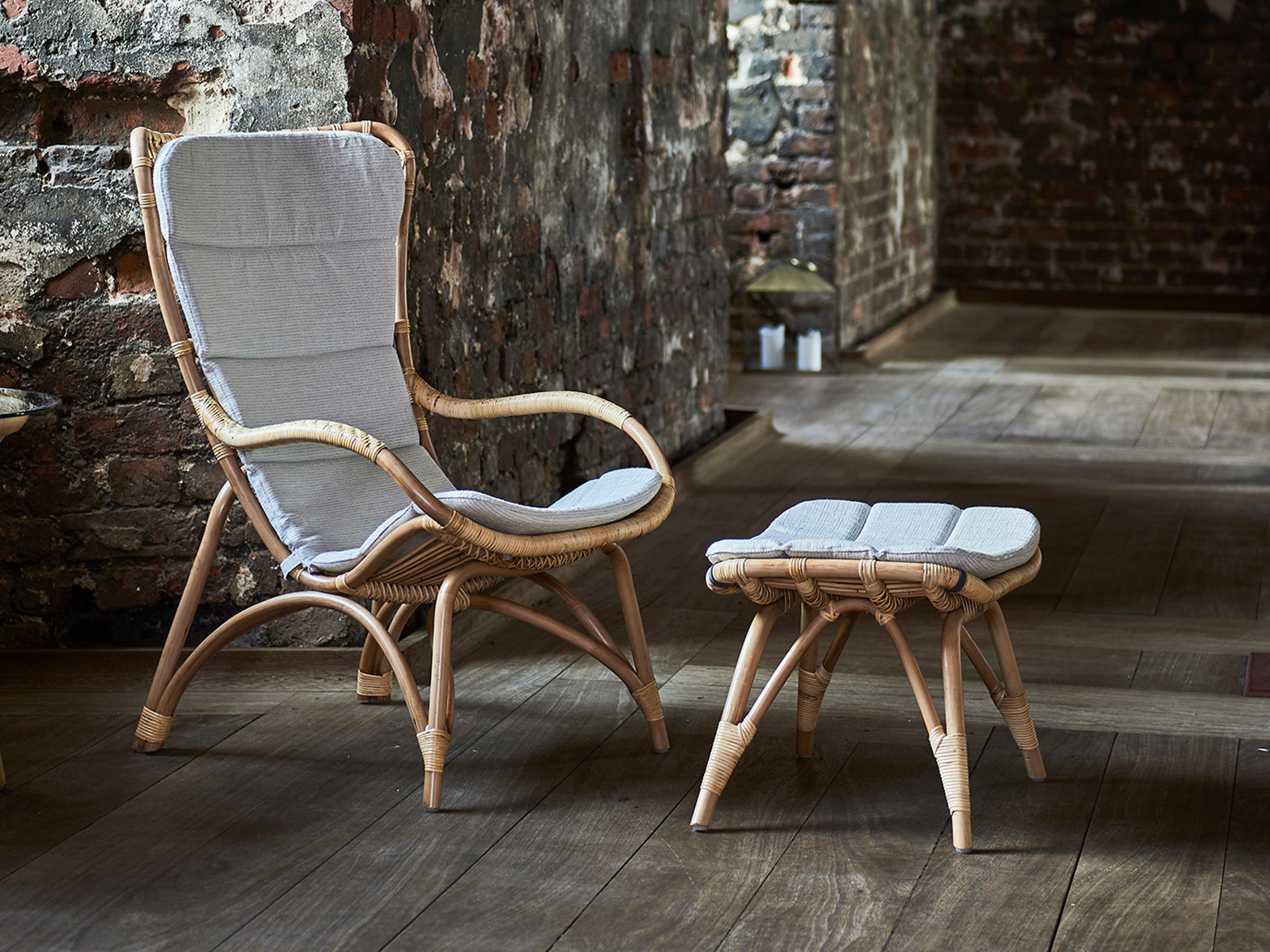 Sika Design Originals Natural, Youtoo Sand Aluminum Cushion Ottoman in Youtoo Sand