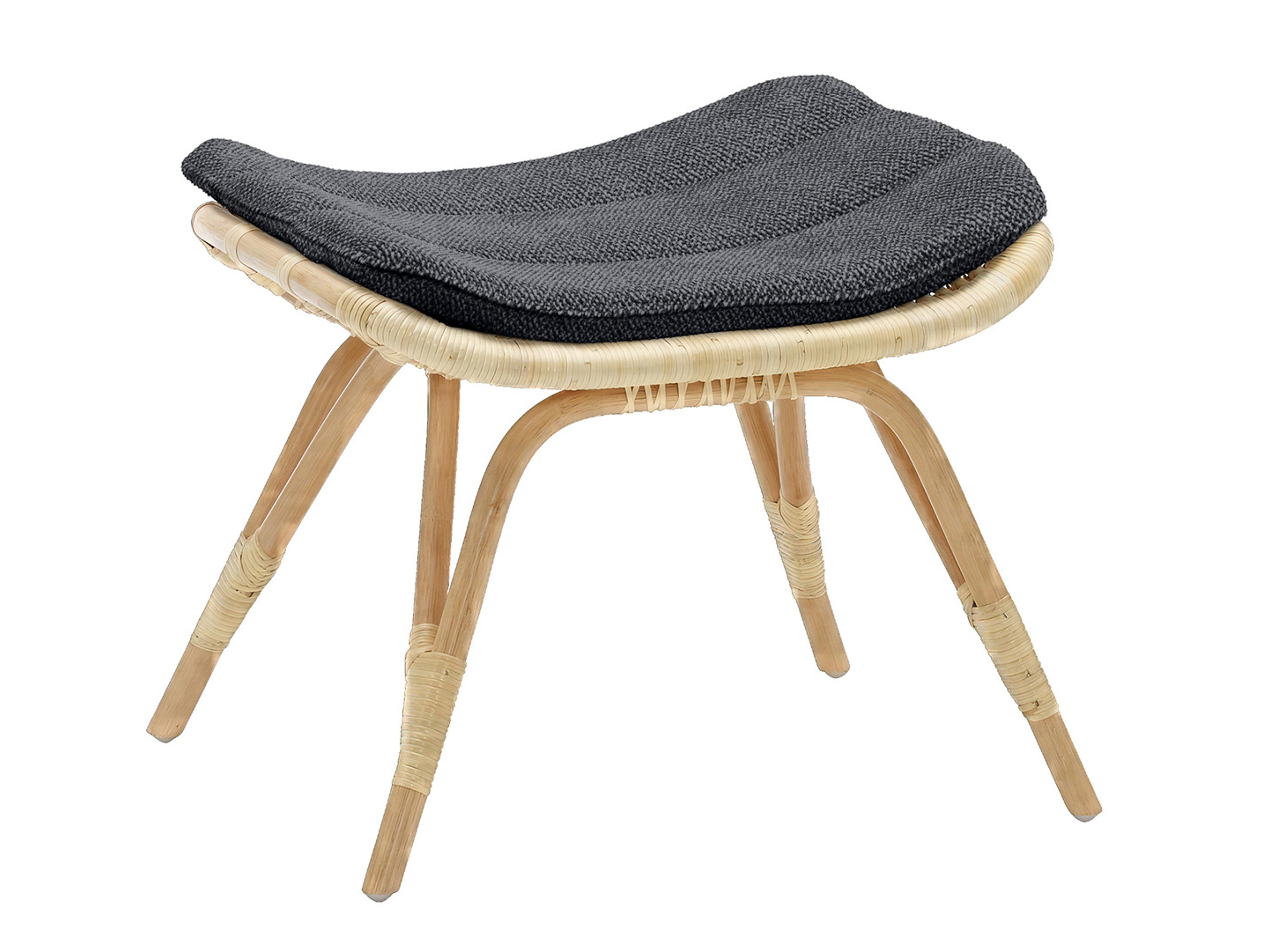 Sika Design Originals Natural, Youtoo Dark Grey Aluminum Cushion Ottoman in Youtoo Dark Grey