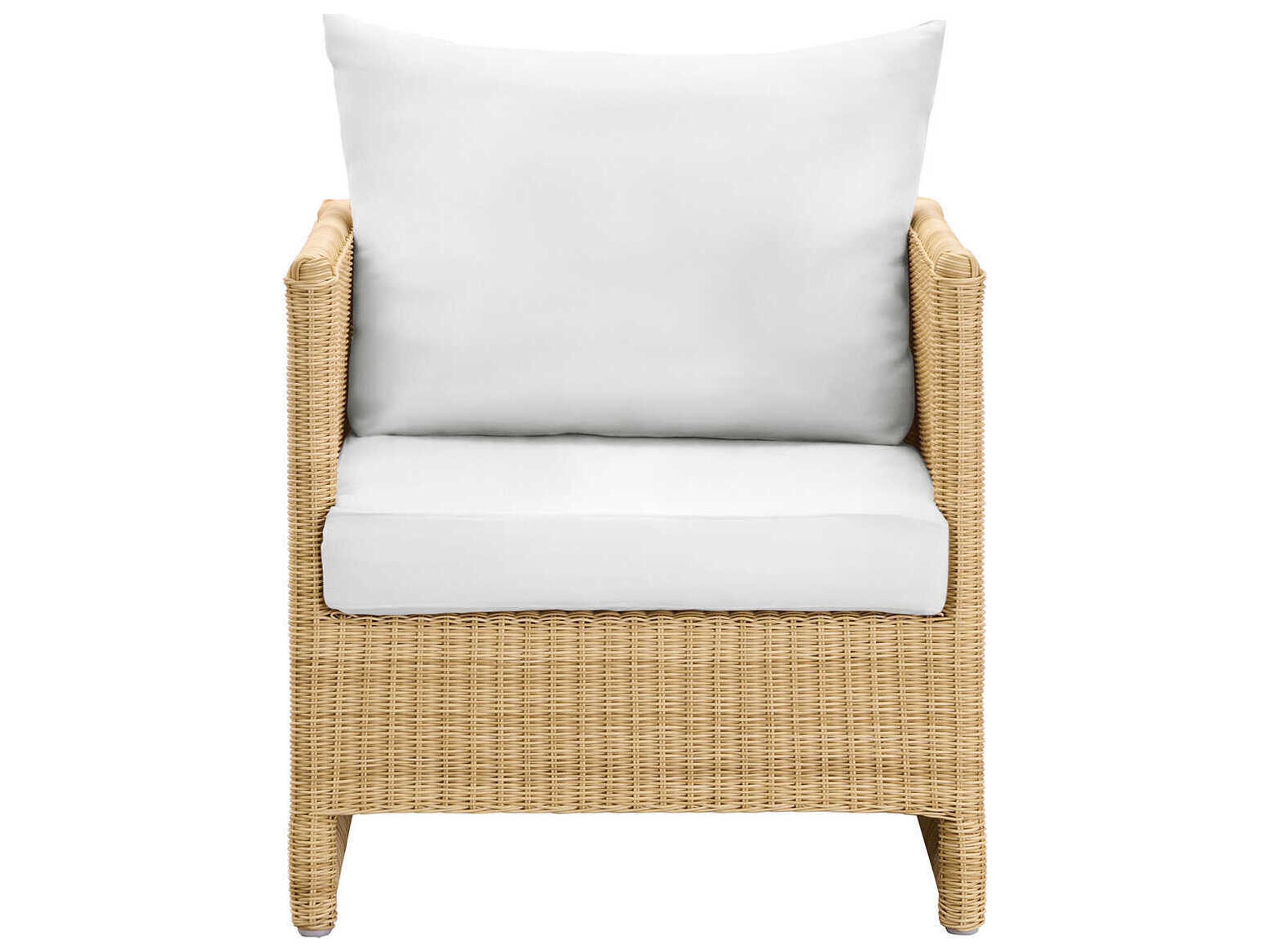Sika Design Exterior Natural Aluminum Tempotest Canvas White Cushion Lounge Chair