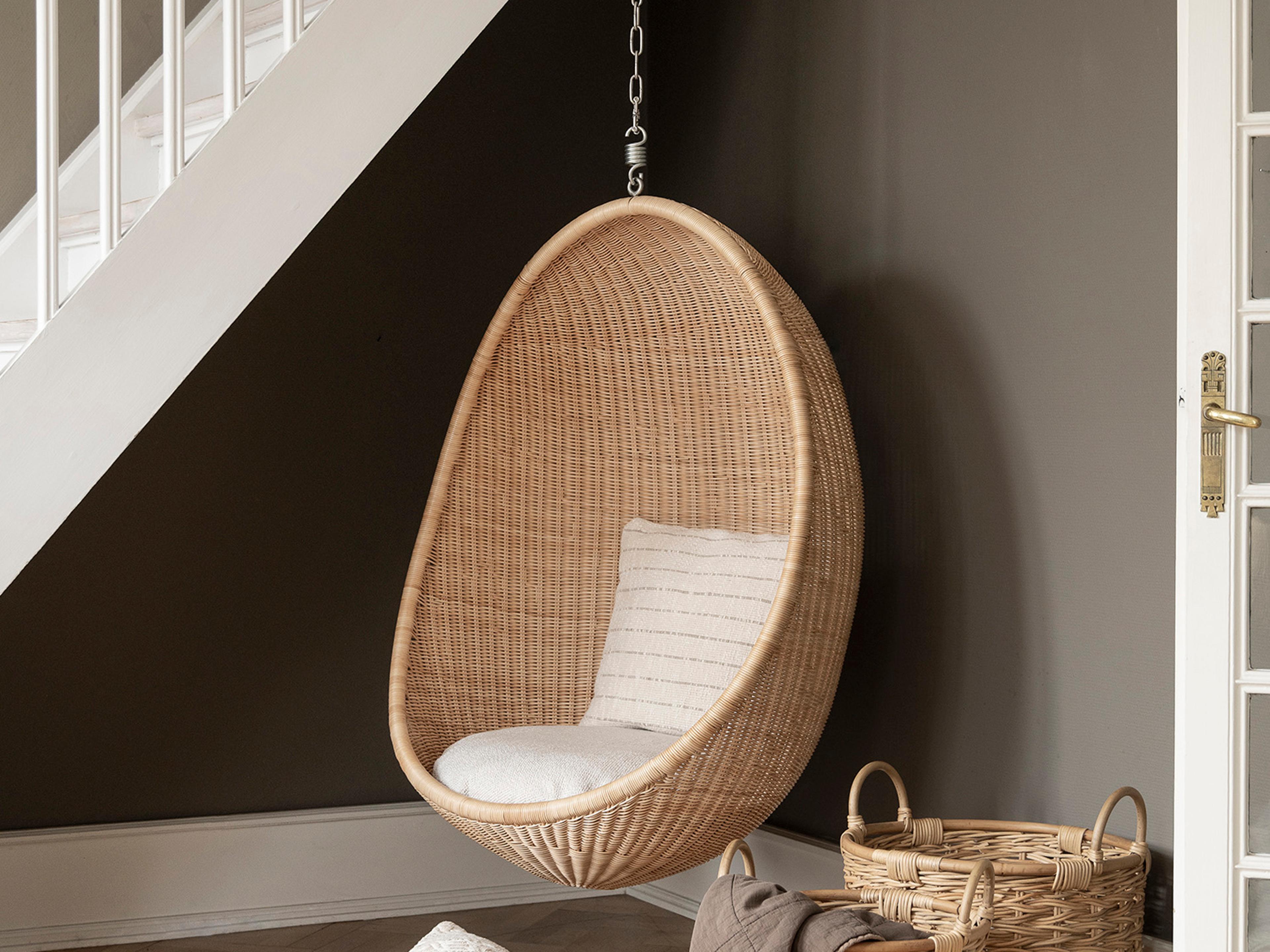 Sika Design Icons Natural Wicker Cushion Swing in Youtoo Dark Grey