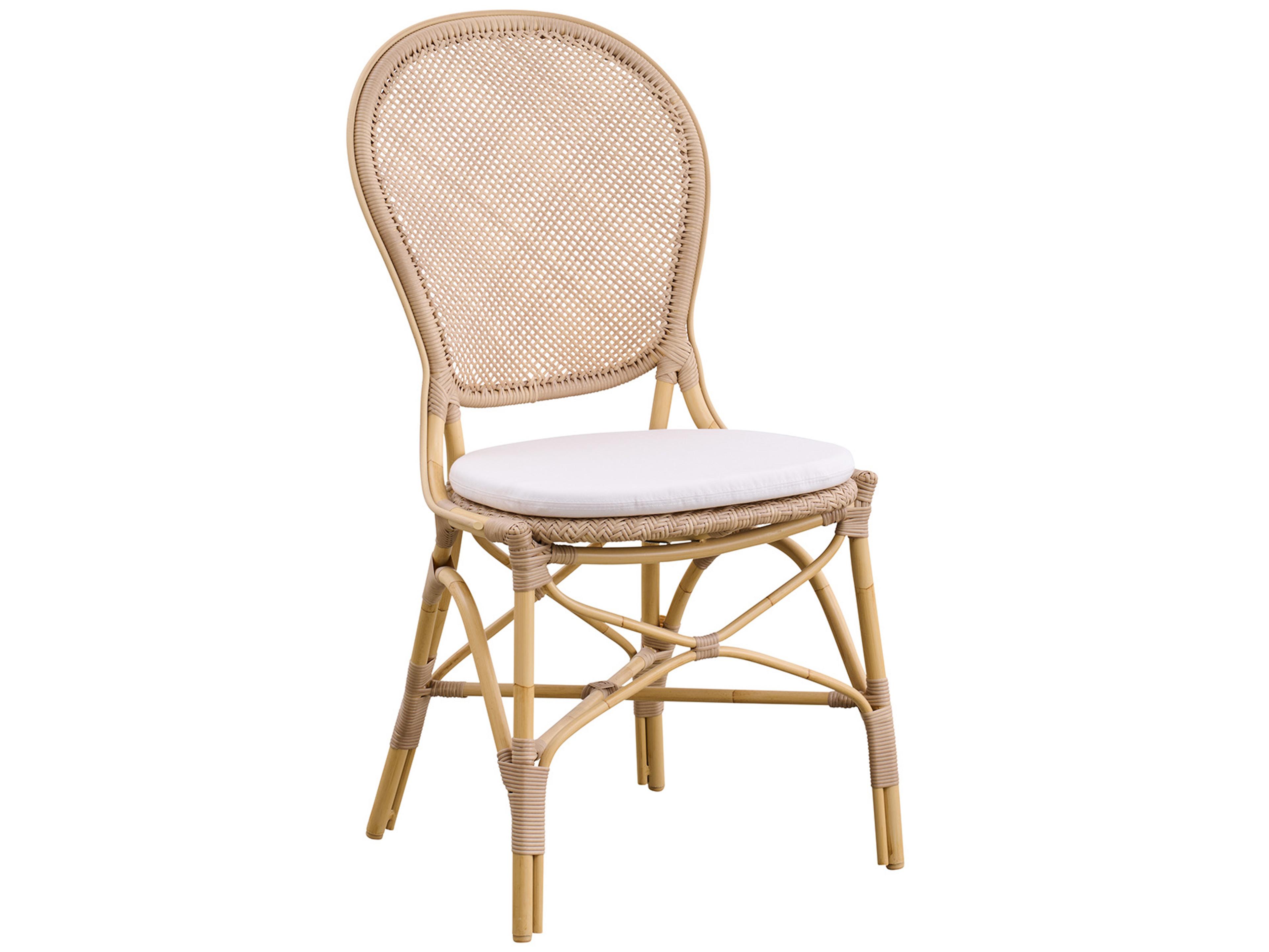Exterior Aluminum Natural Tempotest Canvas White Cushion Dining Chair