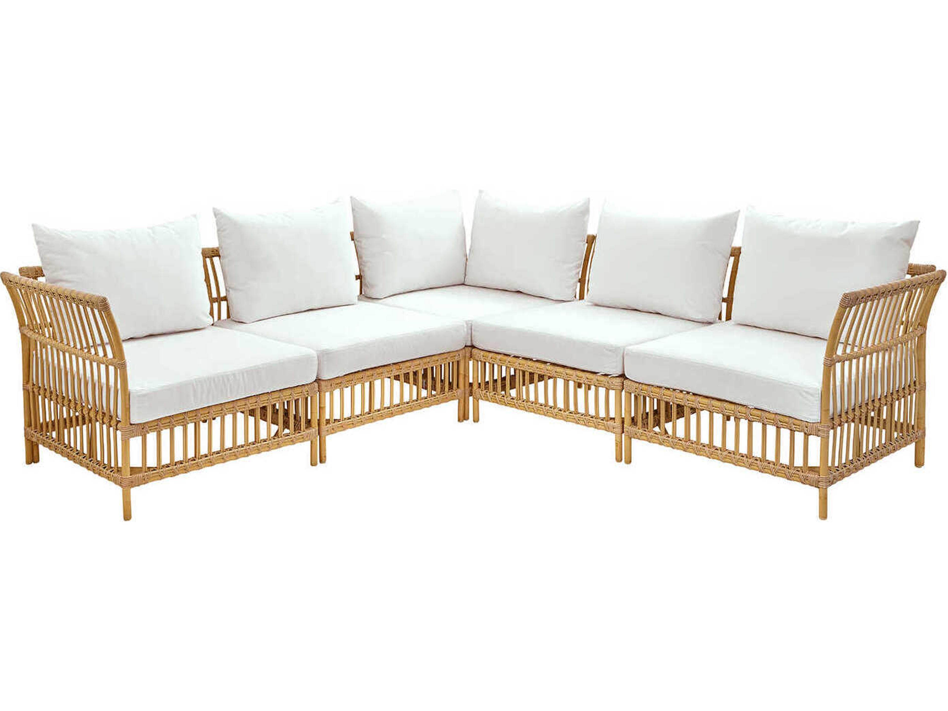 Sika Design Exterior Natural, Tempotest Canvas White Aluminum Cushion Sofa