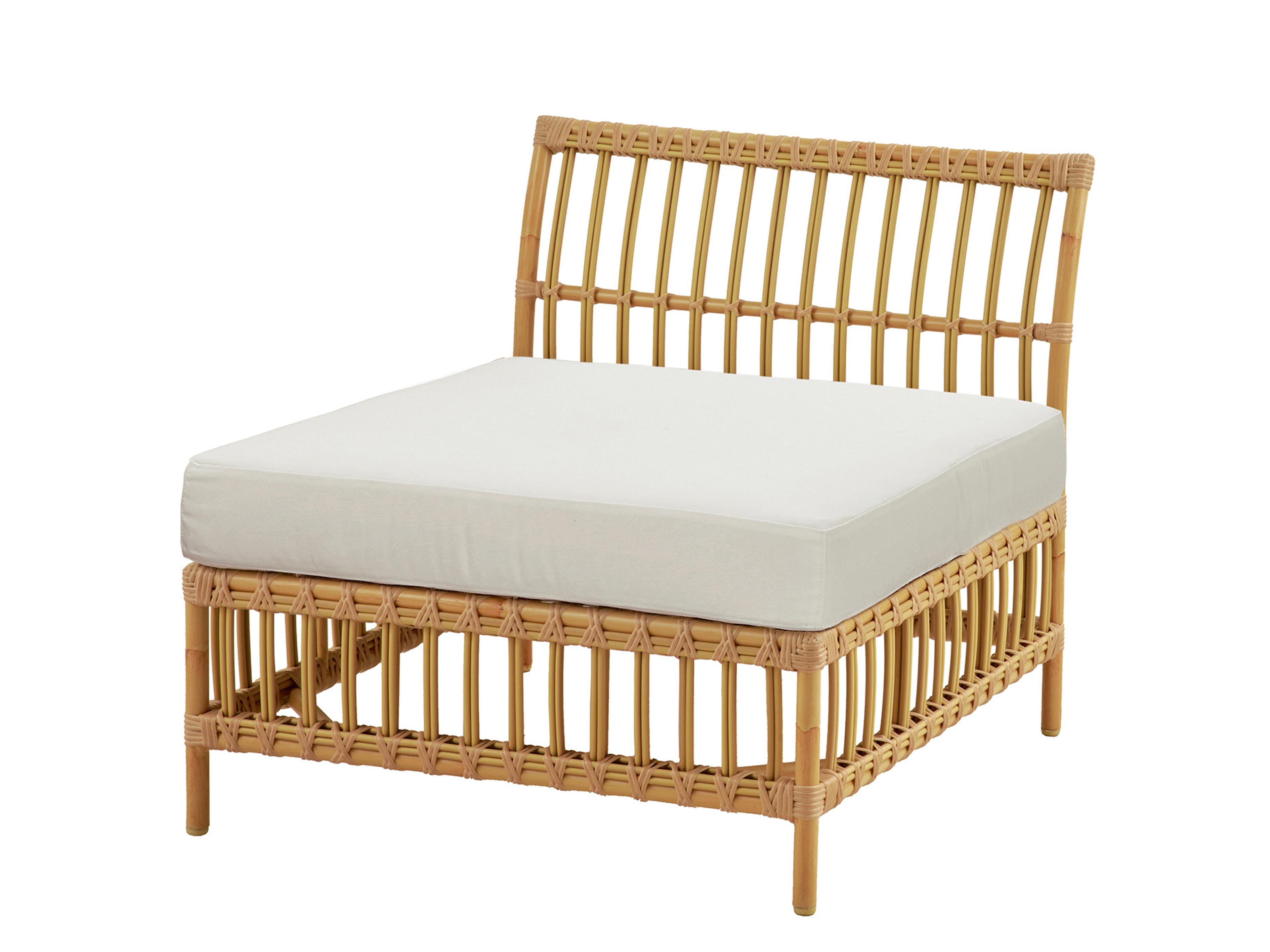 Exterior Aluminum Natural Tempotest Canvas White Cushion Lounge Chair