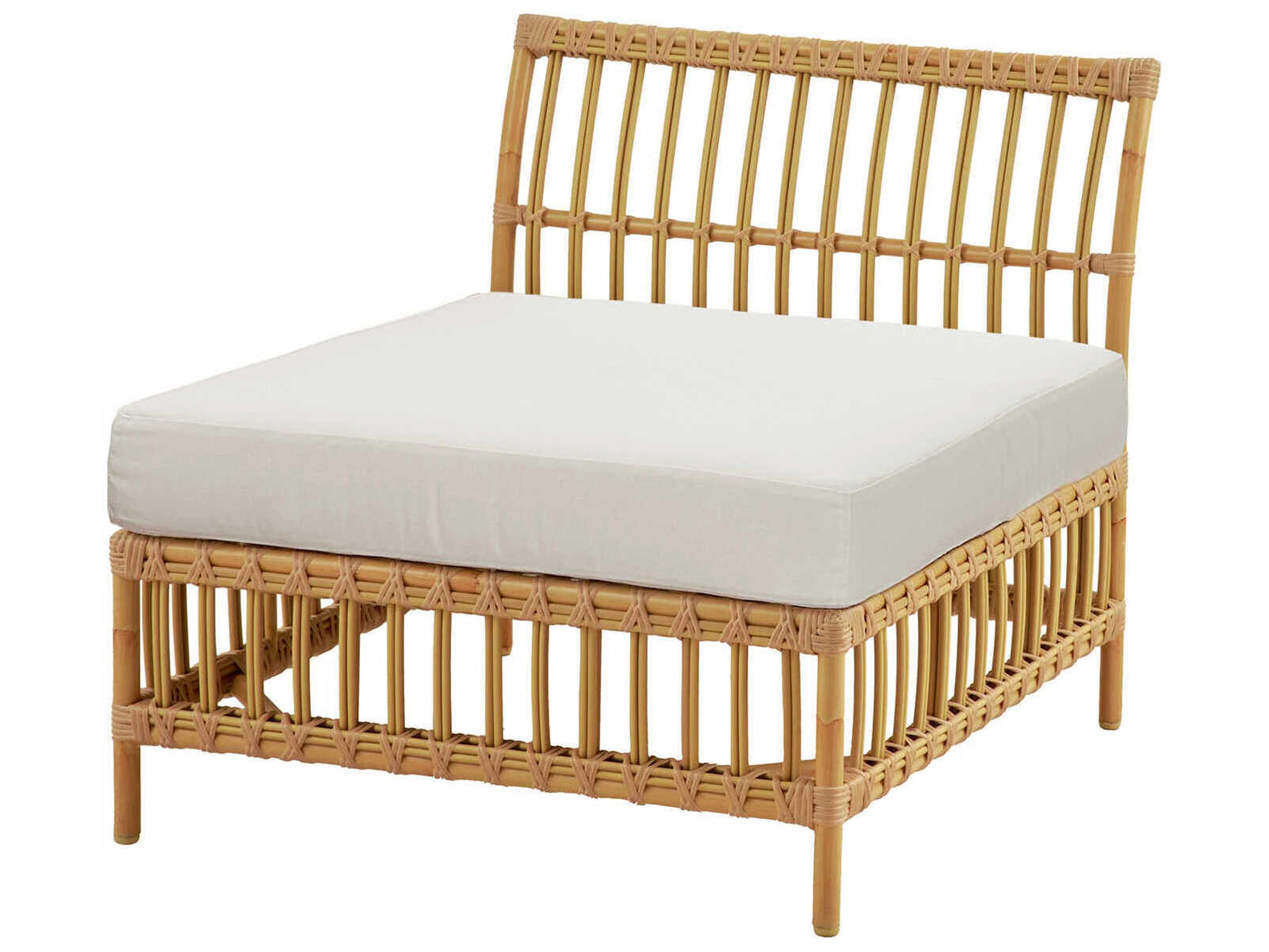 Sika Design Exterior Aluminum Natural Tempotest Canvas White Cushion Lounge Chair