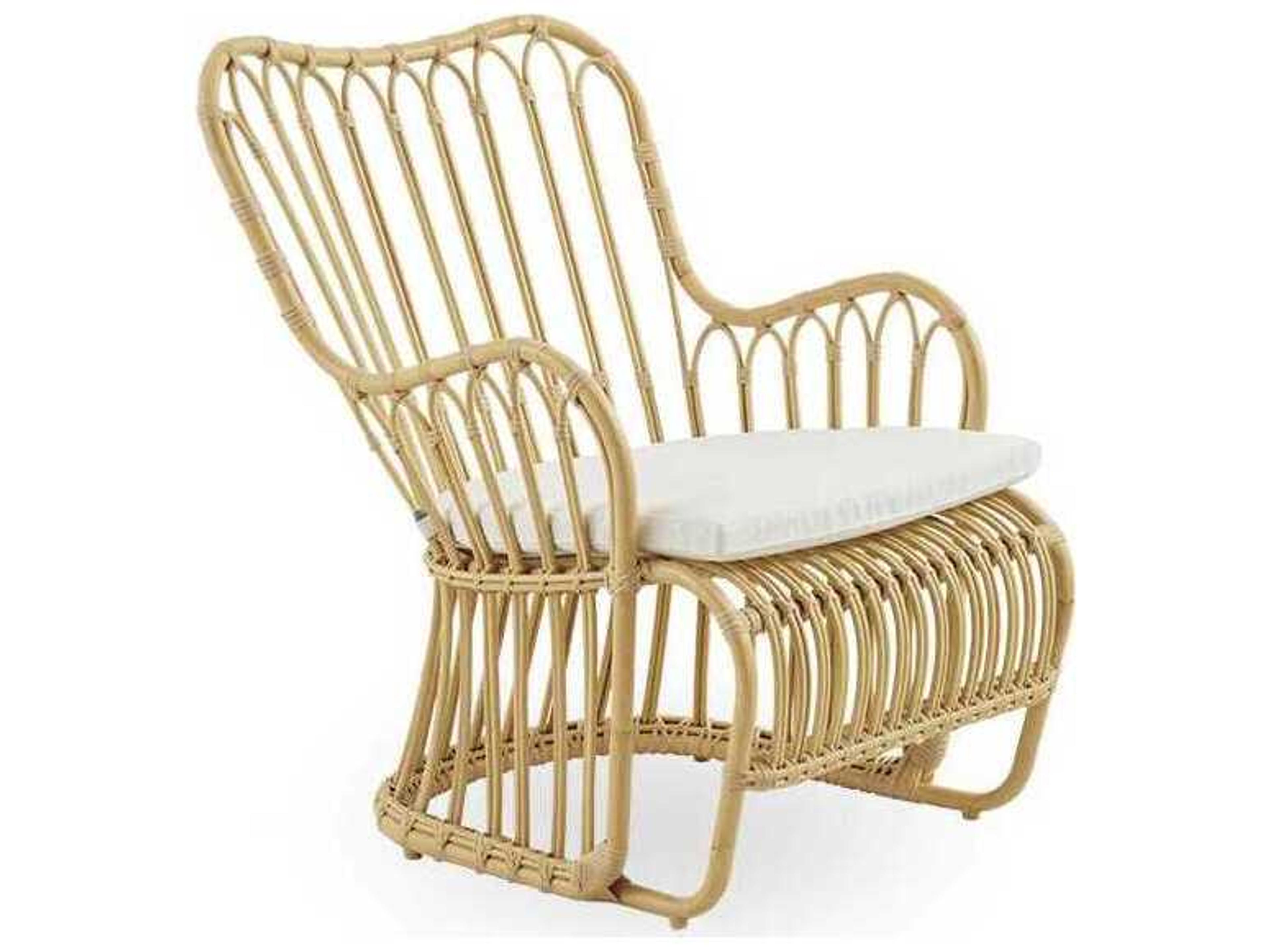Sika Design Exterior Aluminum Rattan Natural Tulip Patio Lounge Chair