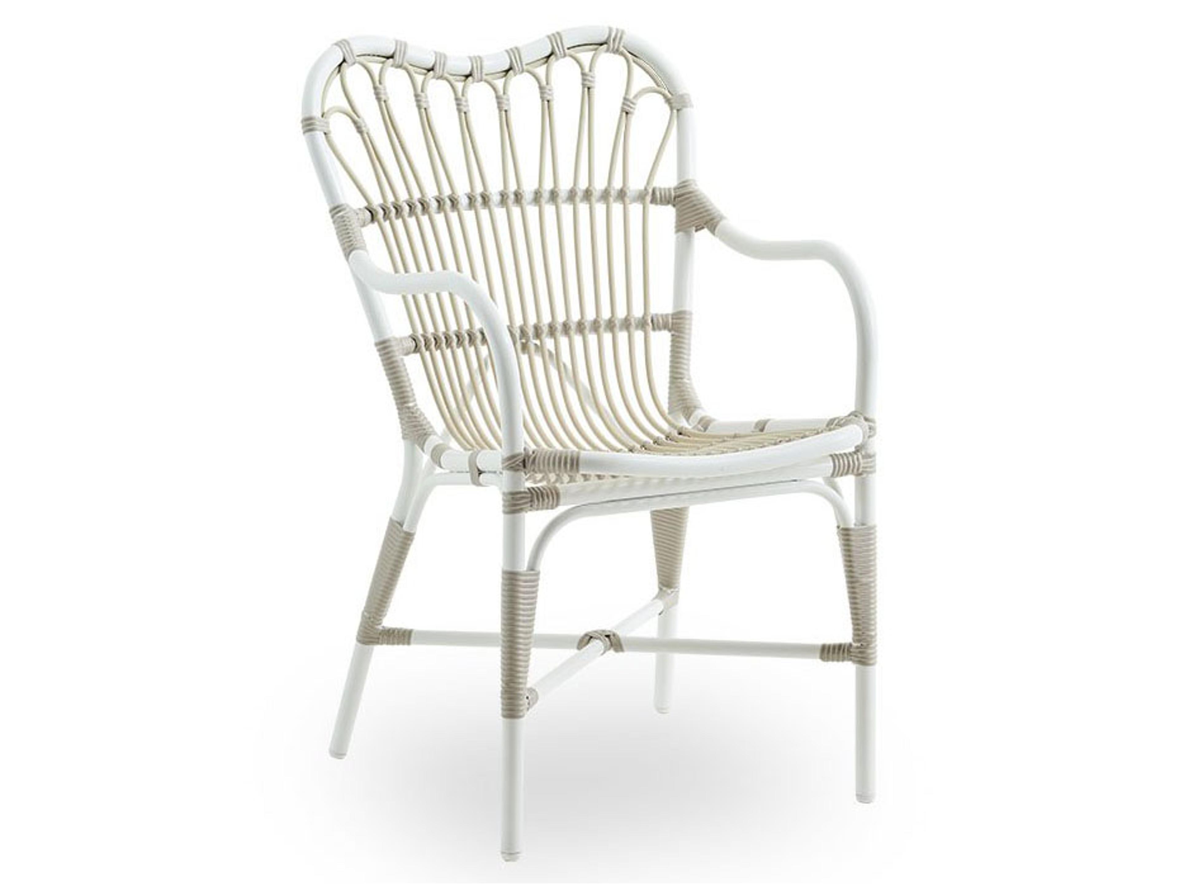 Exterior Aluminum Dove White Margaret Stackable Patio Dining Side Chair