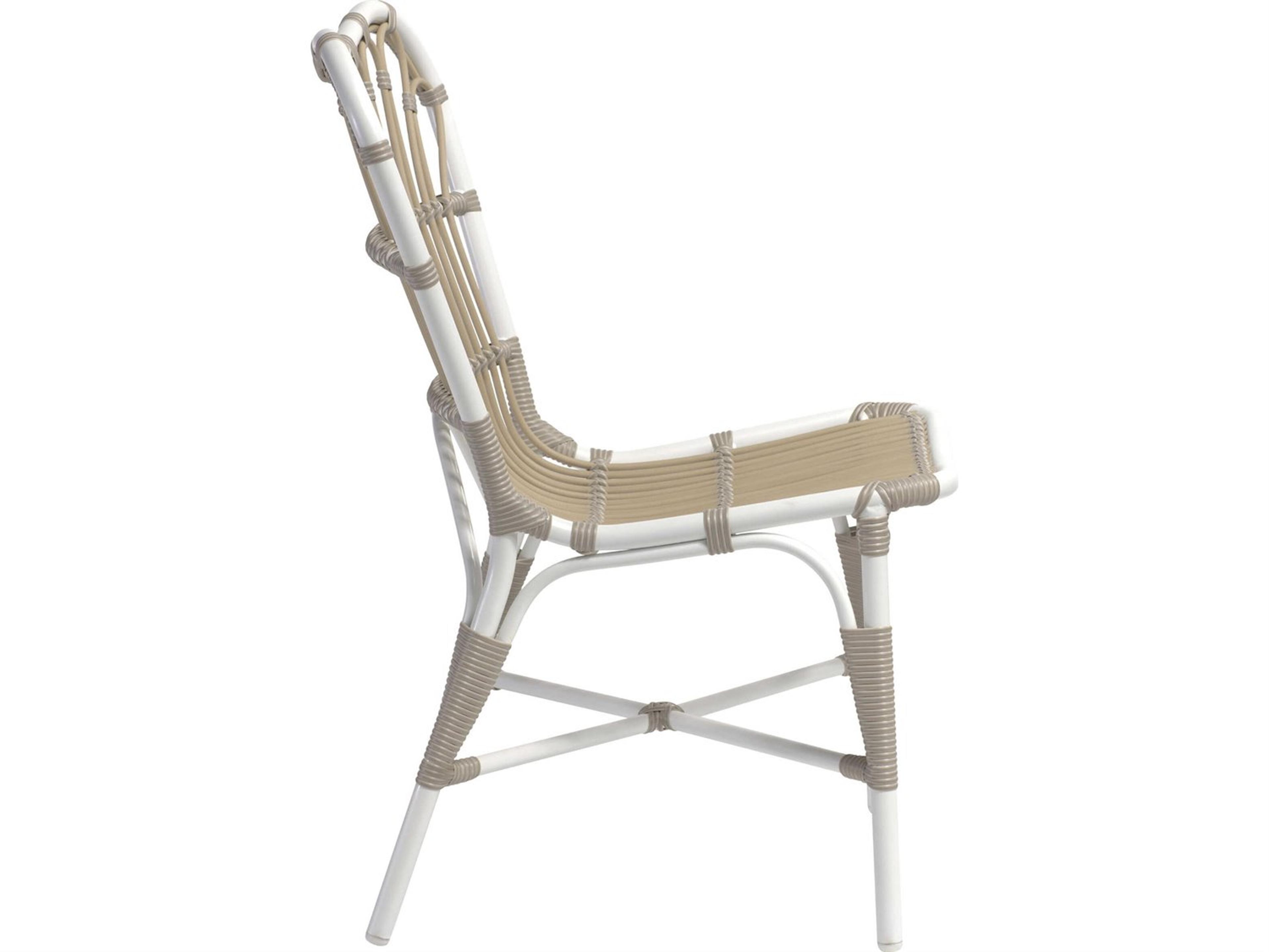Sika Design Exterior Aluminum Dove White Margaret Stackable Patio Dining Side Chair