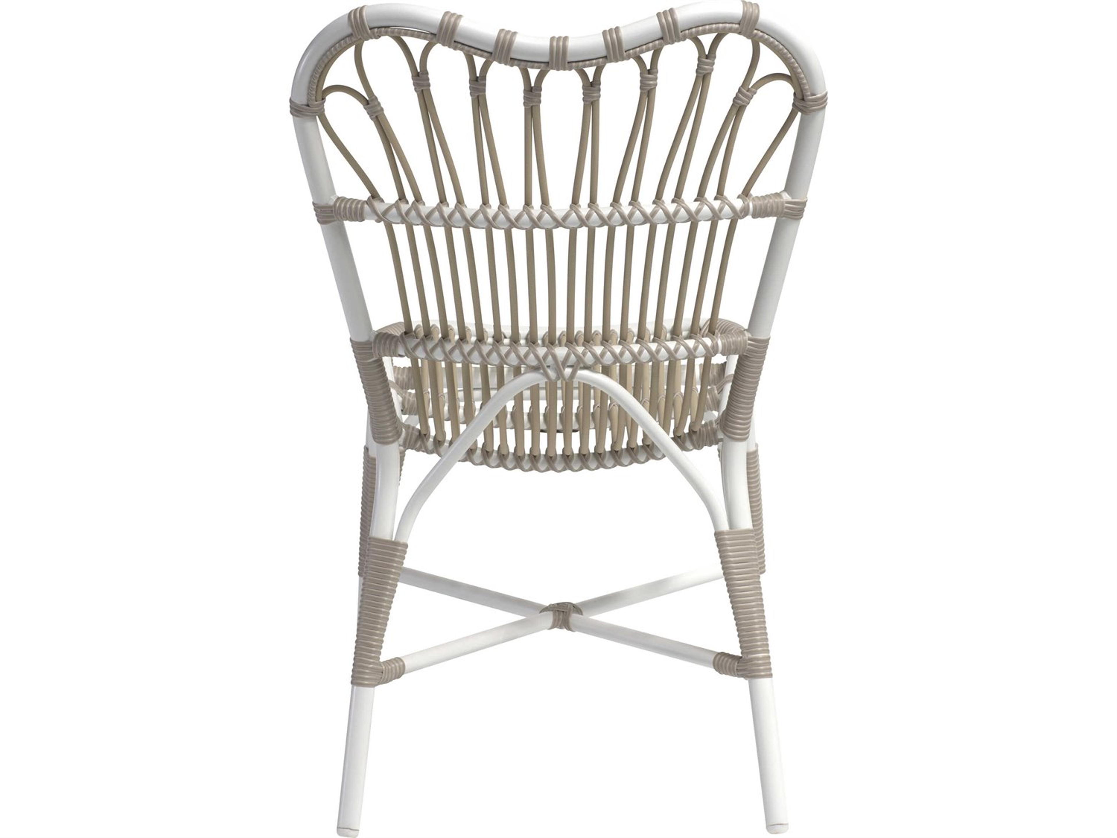 Sika Design Exterior Aluminum Dove White Margaret Stackable Patio Dining Side Chair