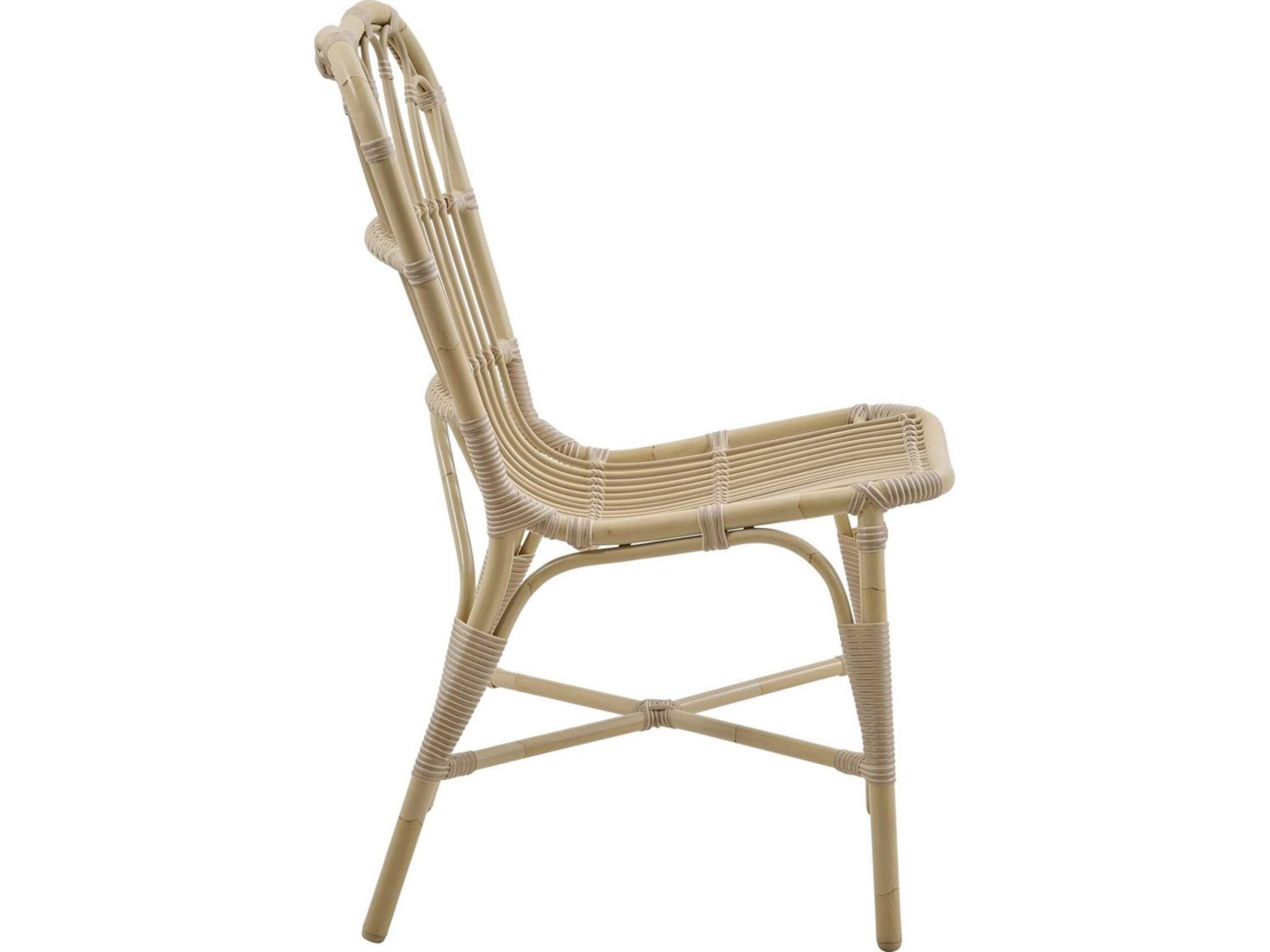 Sika Design Exterior Aluminum Natural Margaret Stackable Outdoor Dining Side Chair