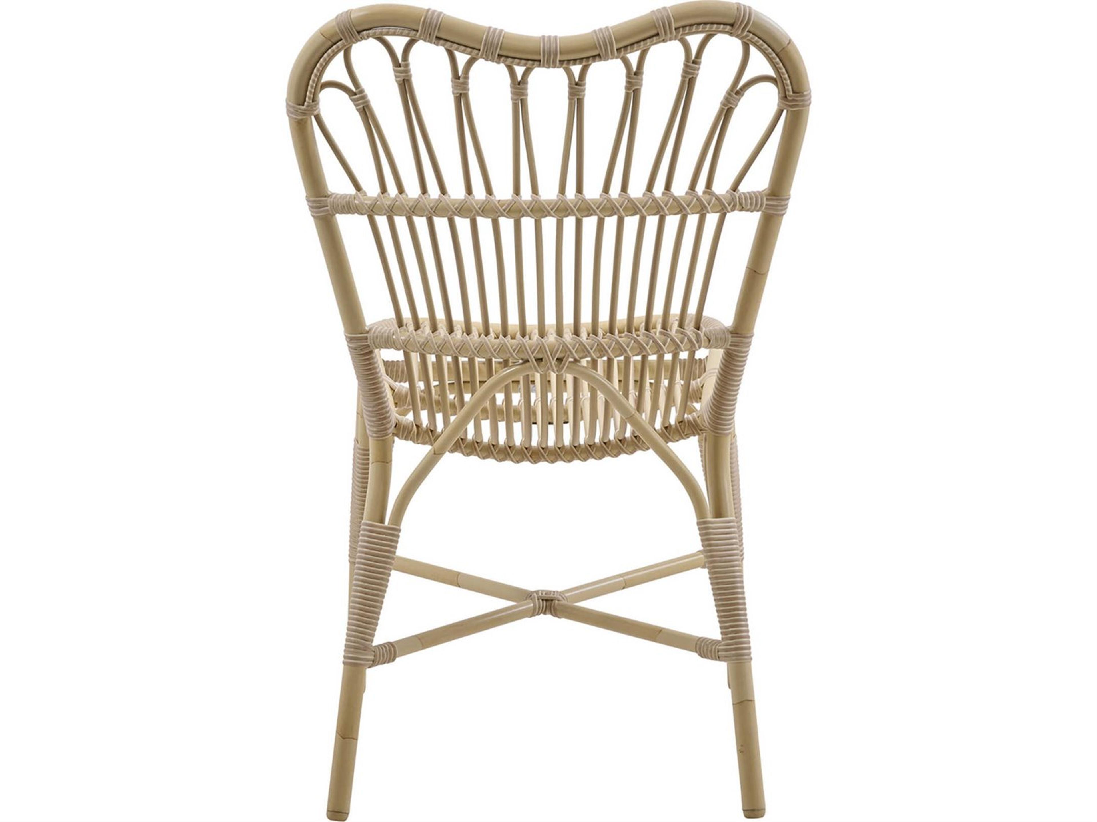 Sika Design Exterior Aluminum Natural Margaret Stackable Outdoor Dining Side Chair