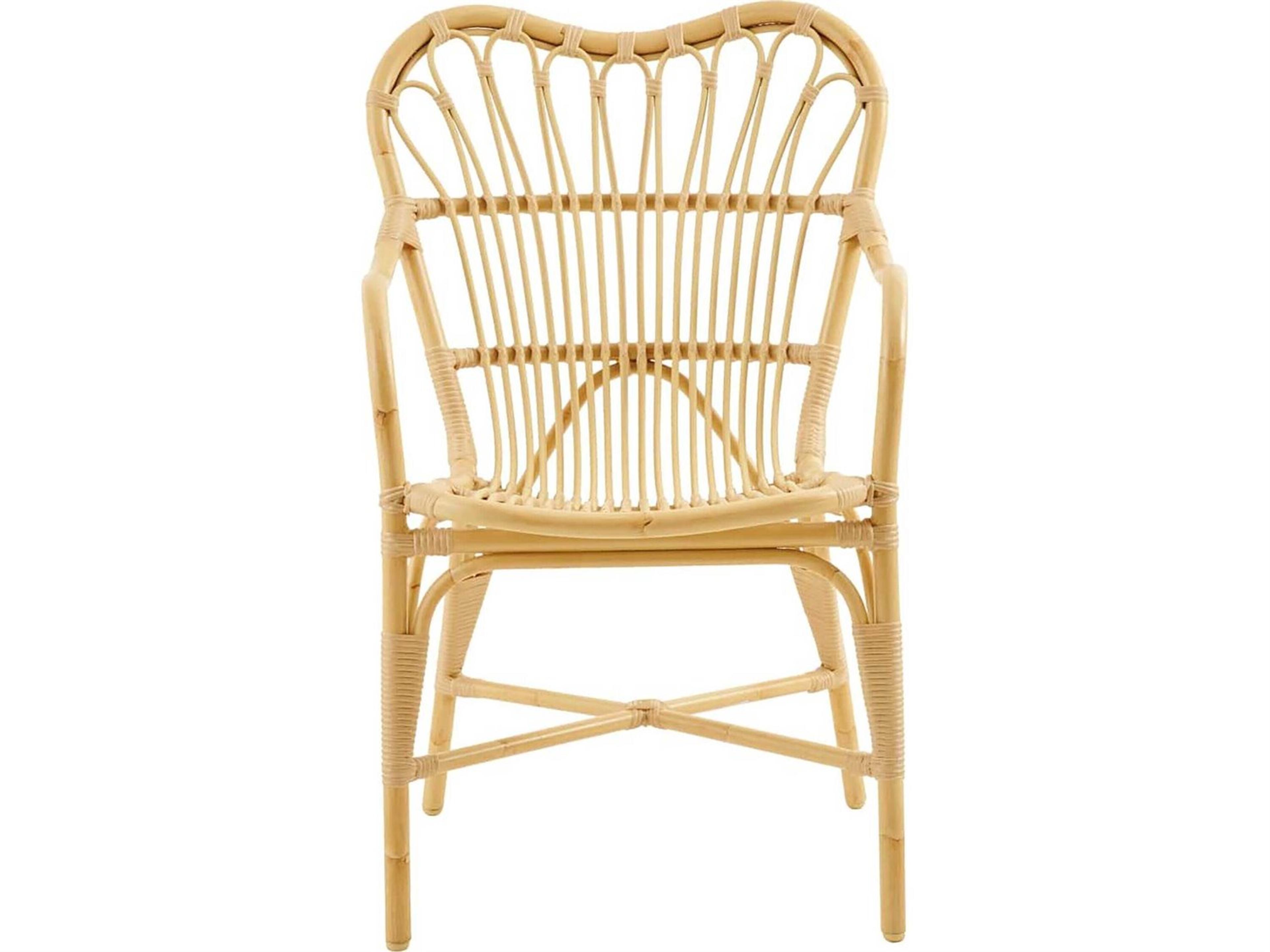 Sika Design Exterior Aluminum Natural Margaret Stackable Outdoor Dining Arm Chair