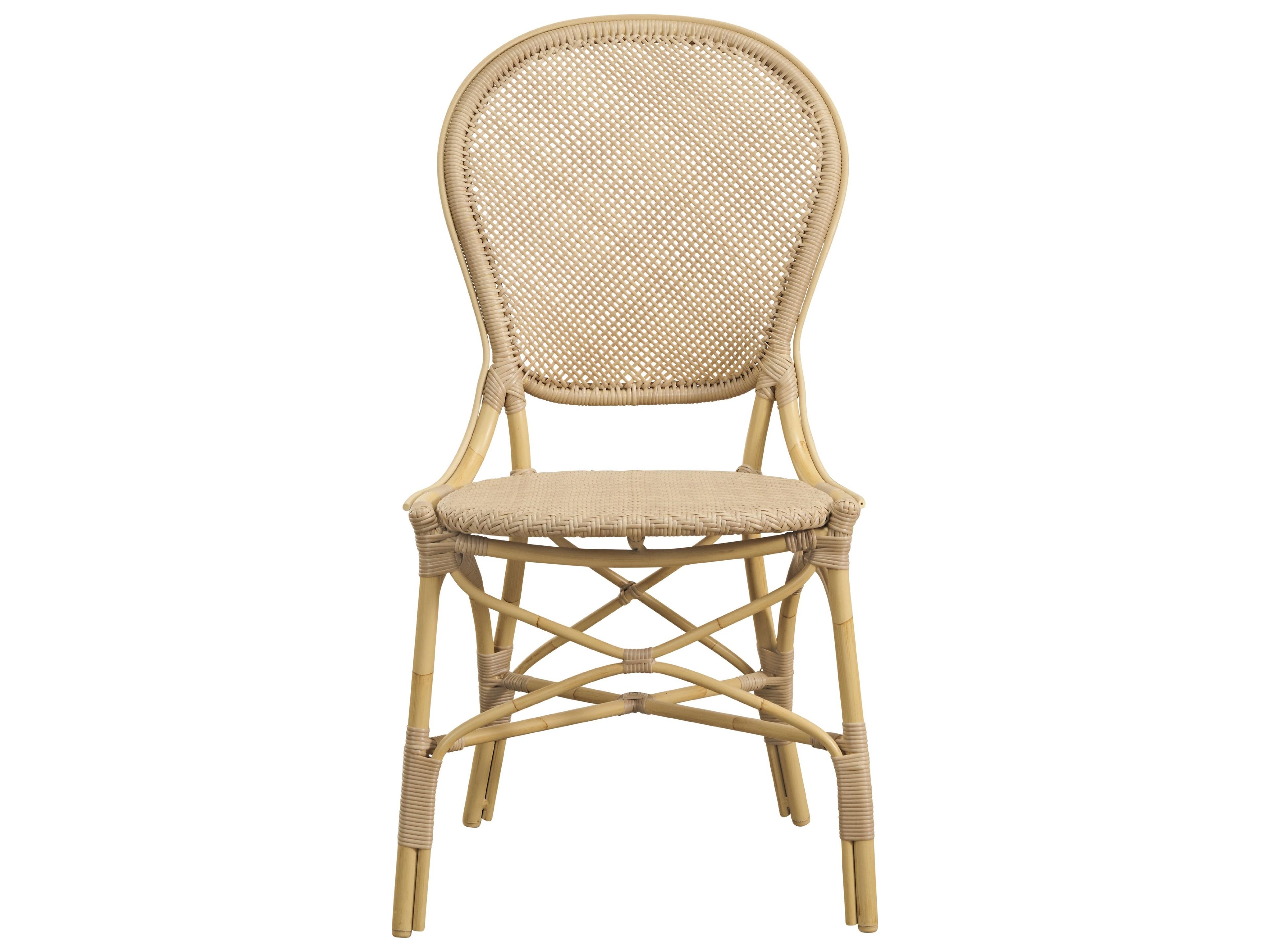 Sika Design Exterior Aluminum Rattan Natural Rossini Patio Dining Side Chair