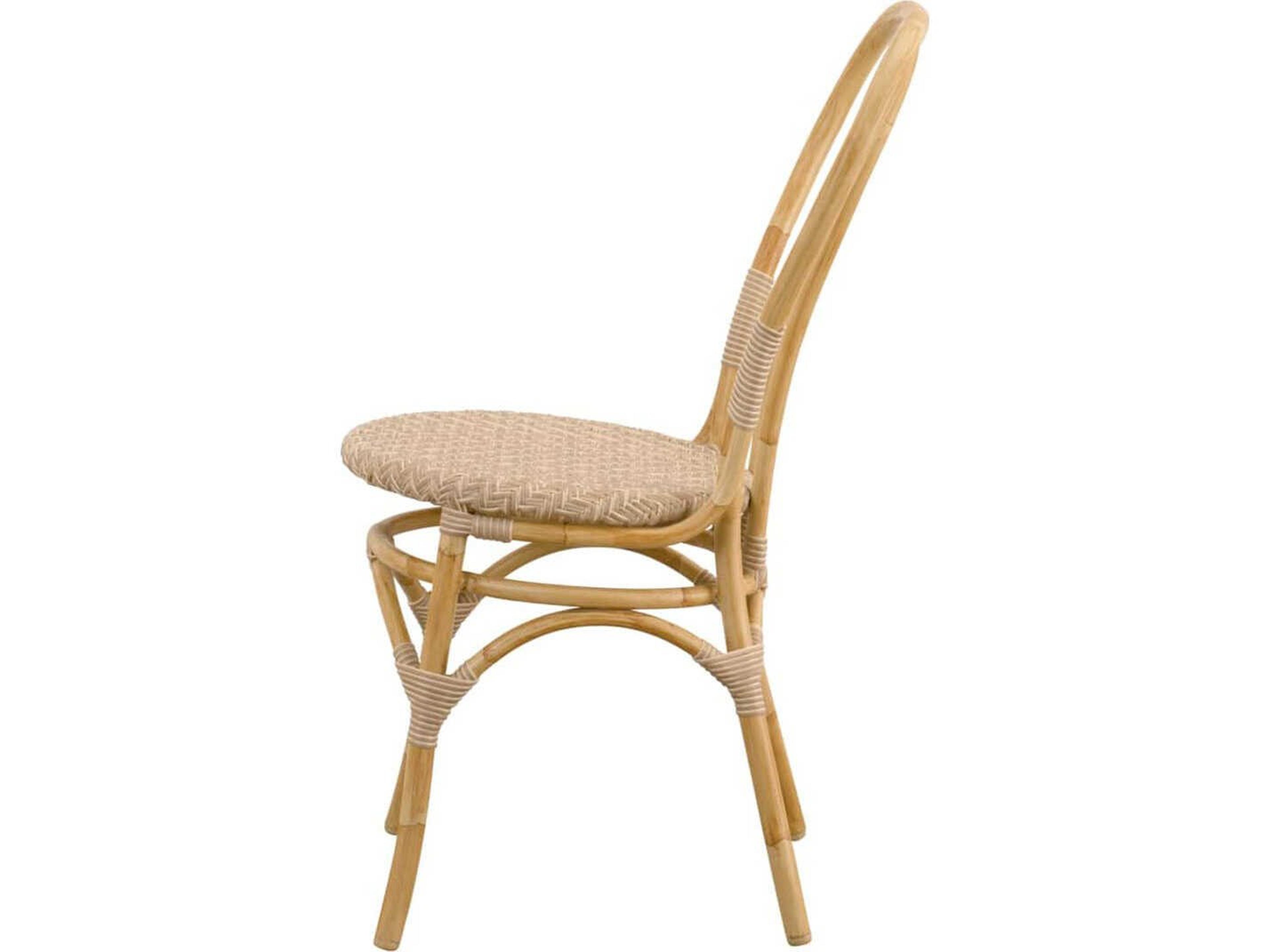 Sika Design Exterior Alumium Rattan Natural Lulu Outdoor Dining Side Chair