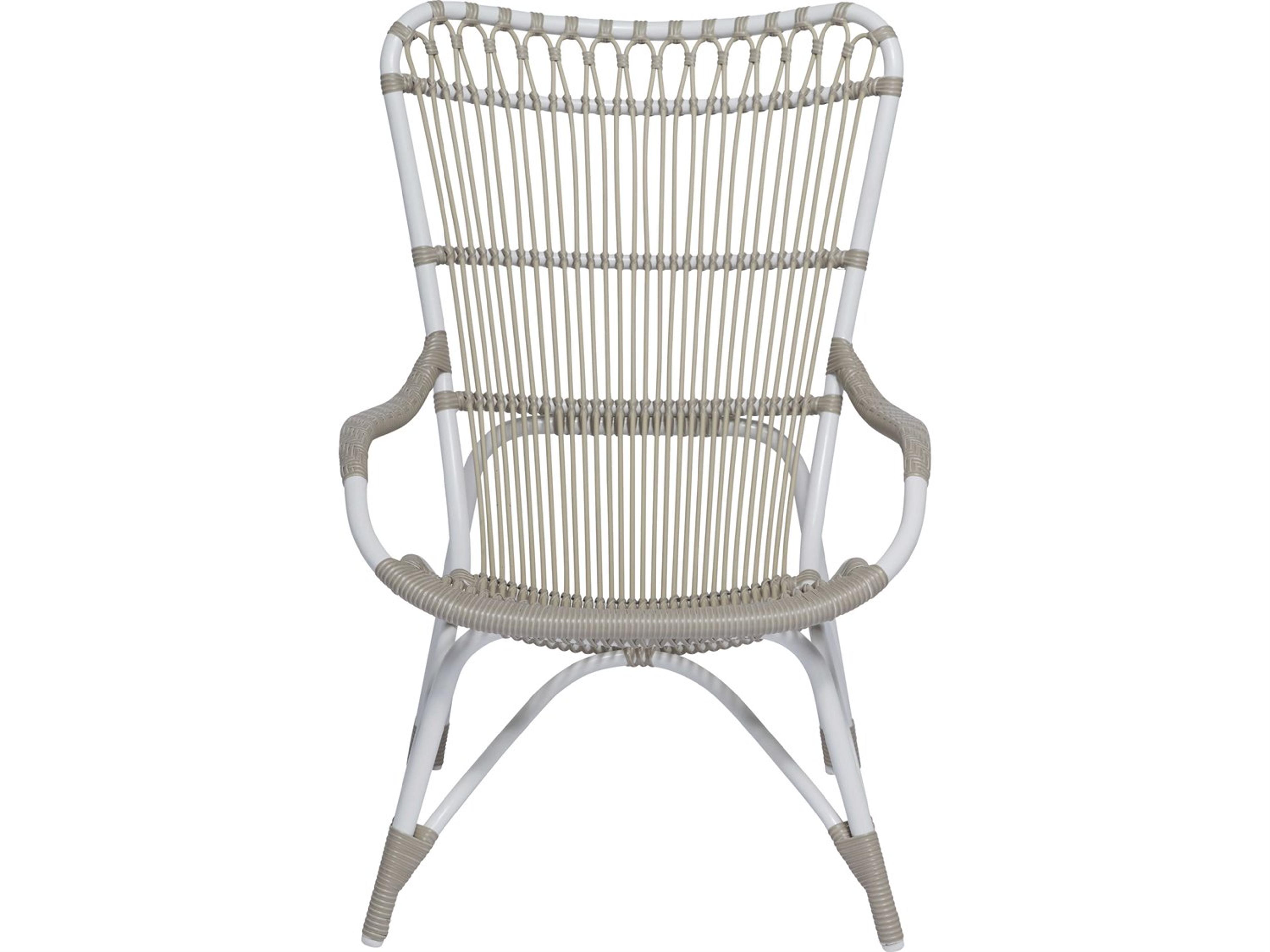 Sika Design Exterior Aluminum Dove White Monet Patio Lounge Chair