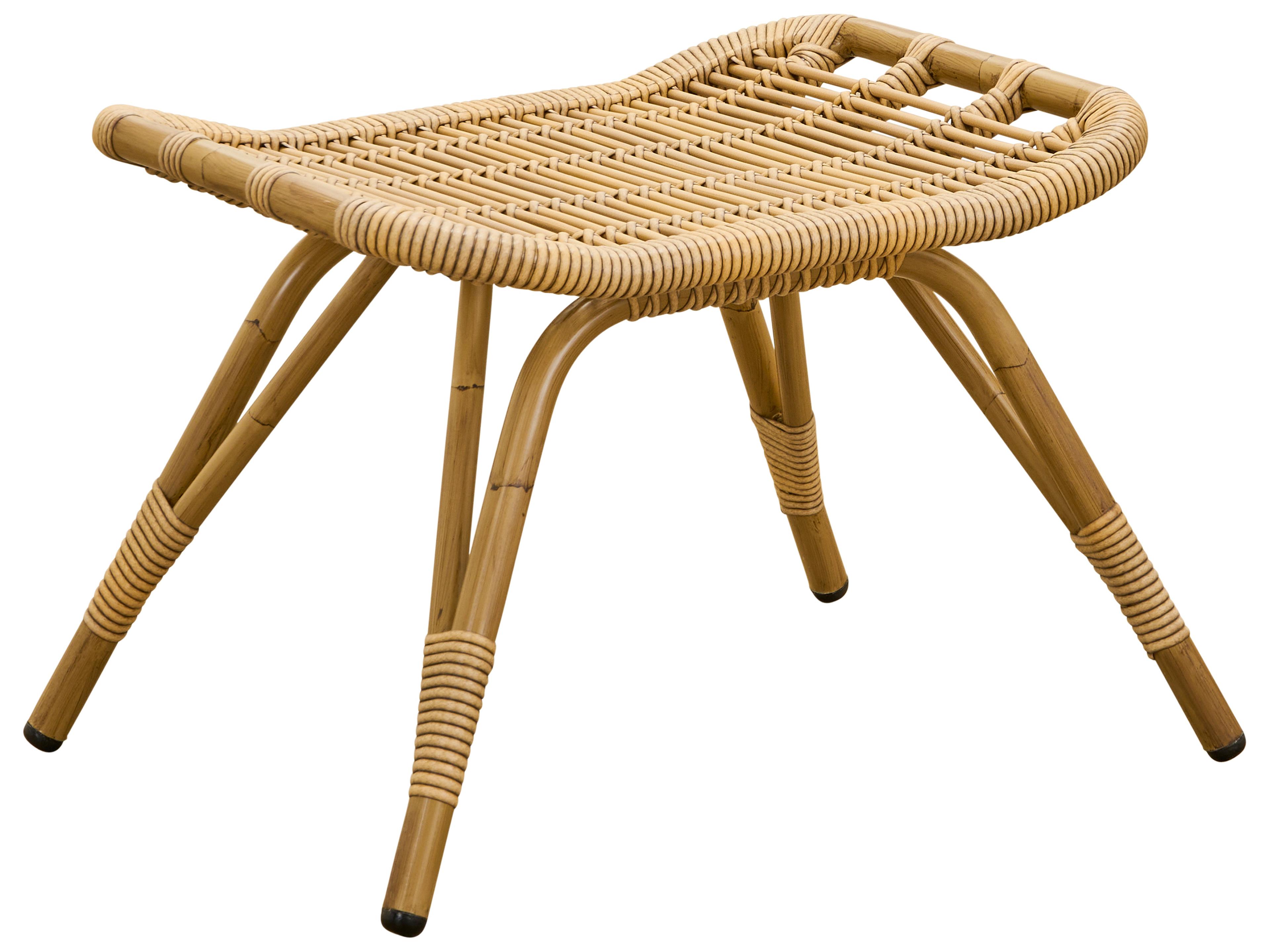 Exterior Aluminum Rattan Antique Monet Foot Stool