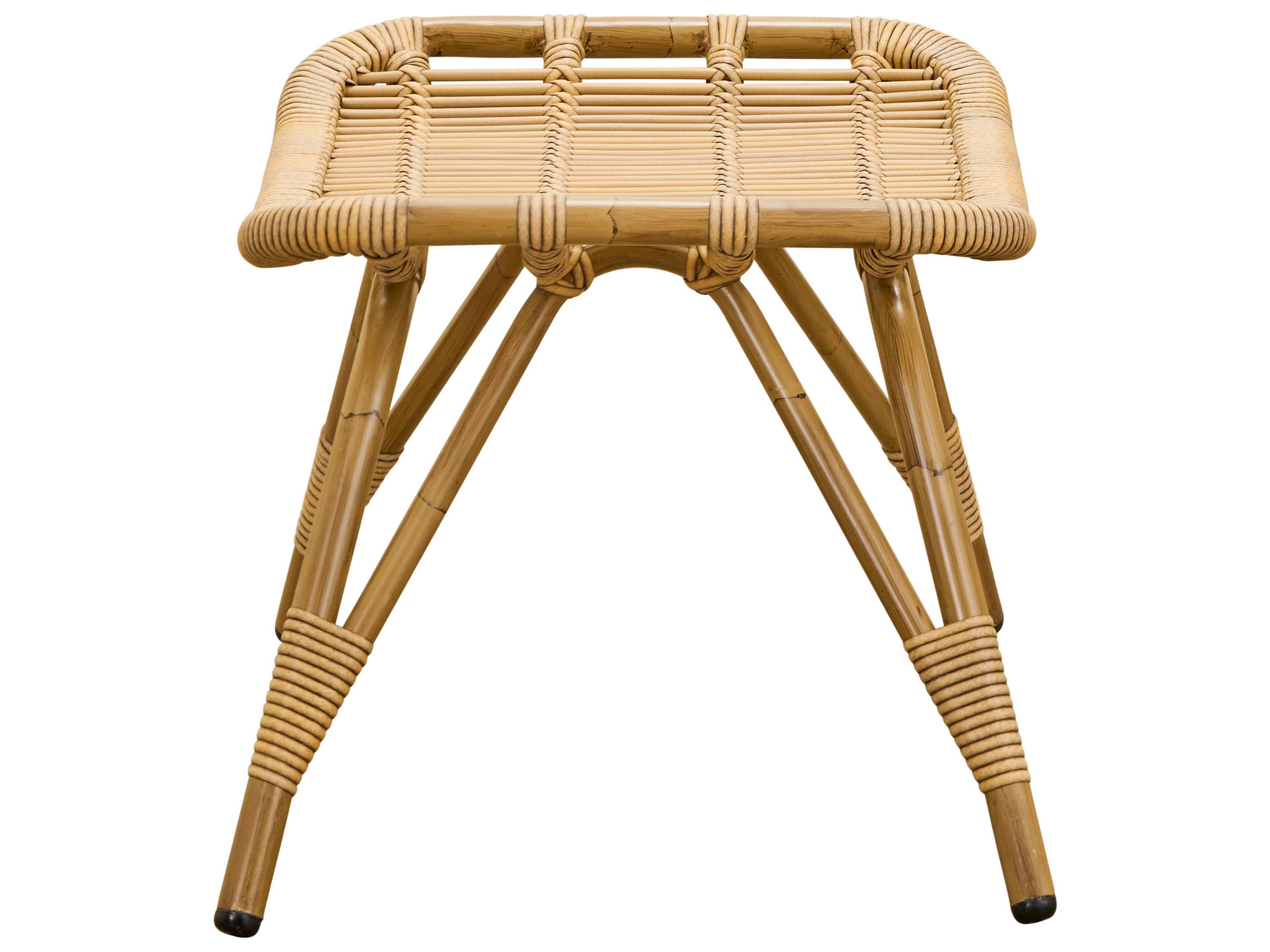 Sika Design Exterior Aluminum Rattan Antique Monet Foot Stool